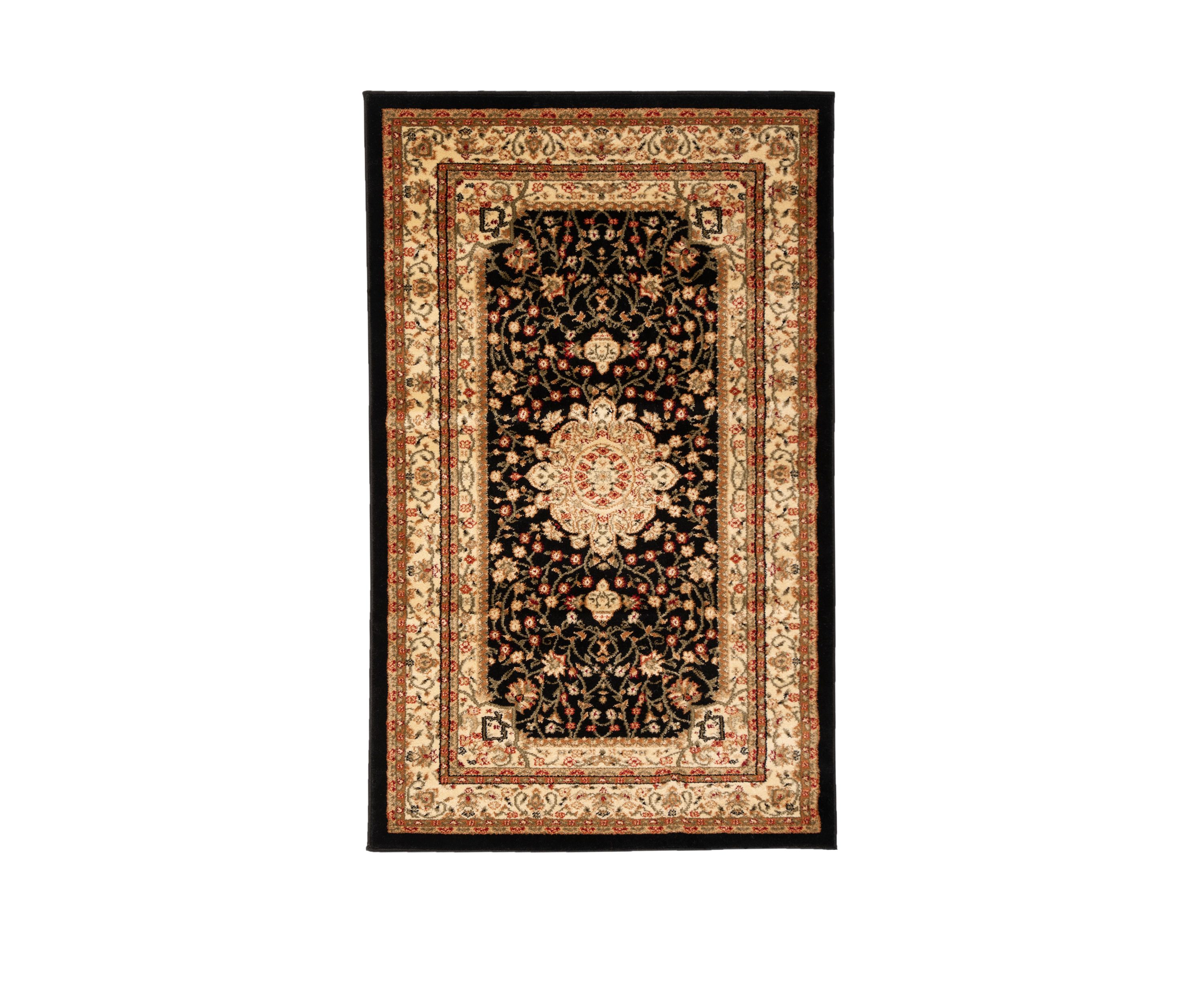 Lyndhurst Black/Ivory Chenar Area Rug Collection