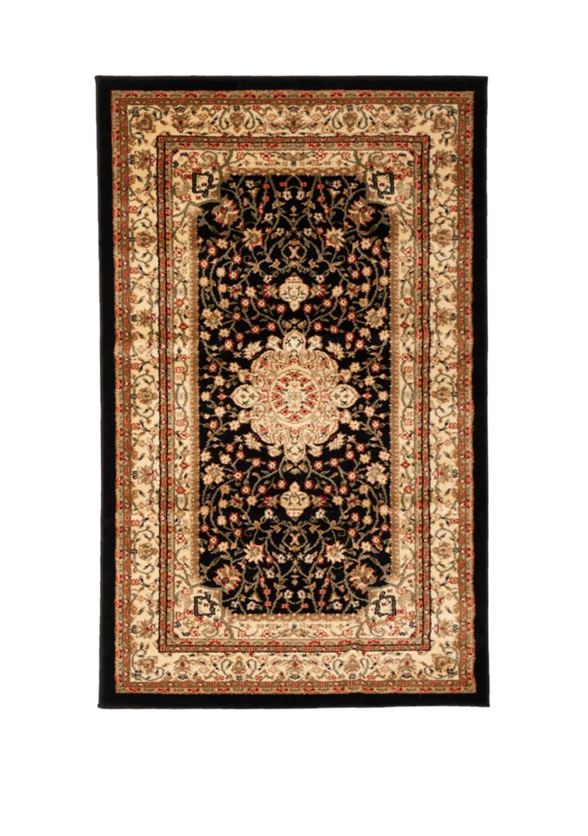 Lyndhurst Black/Ivory Chenar Area Rug Collection