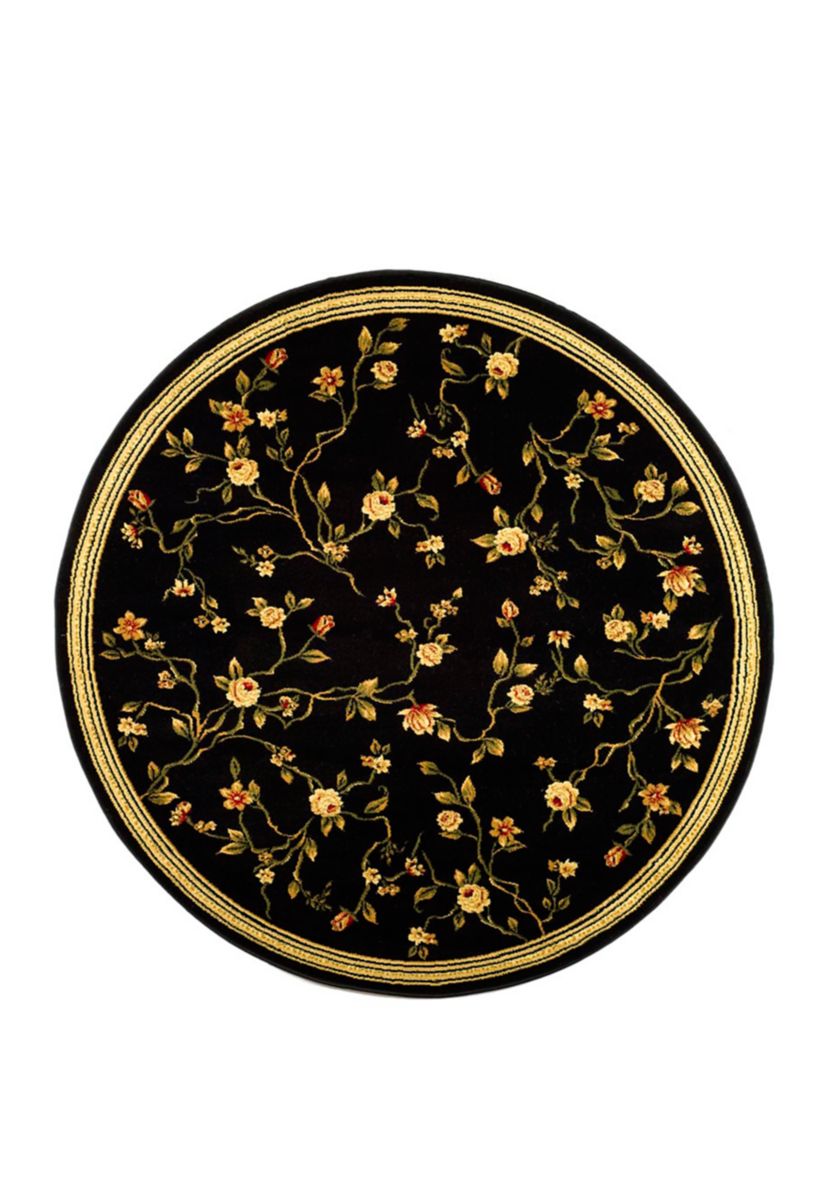 Lyndhurst  Floral Black Area Rug Collection