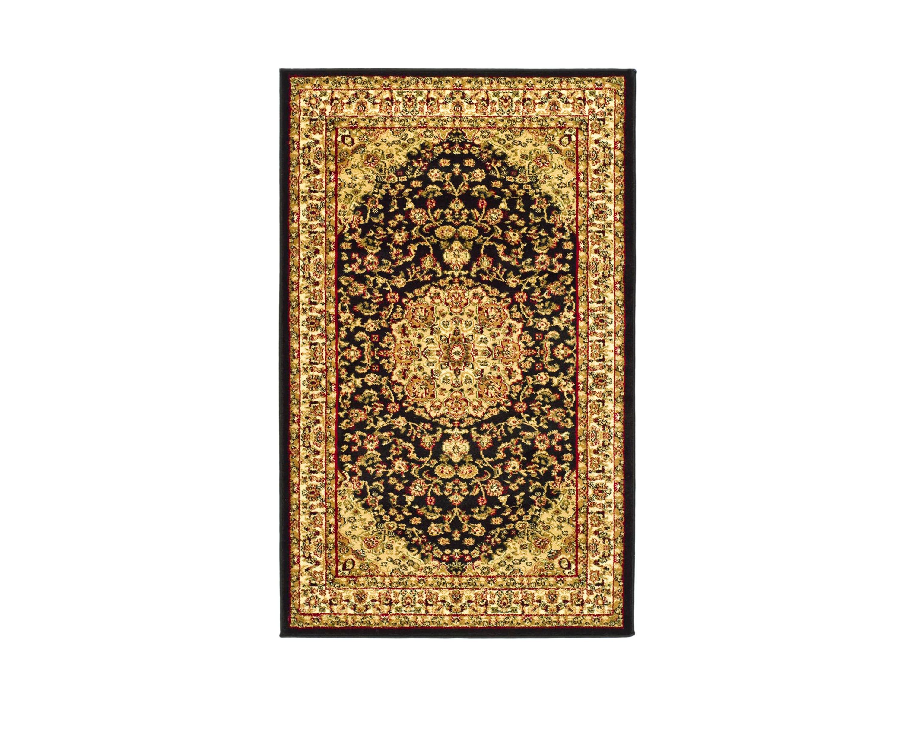 Lyndhurst Oriental Medallion Black/Ivory Area Rug Collection