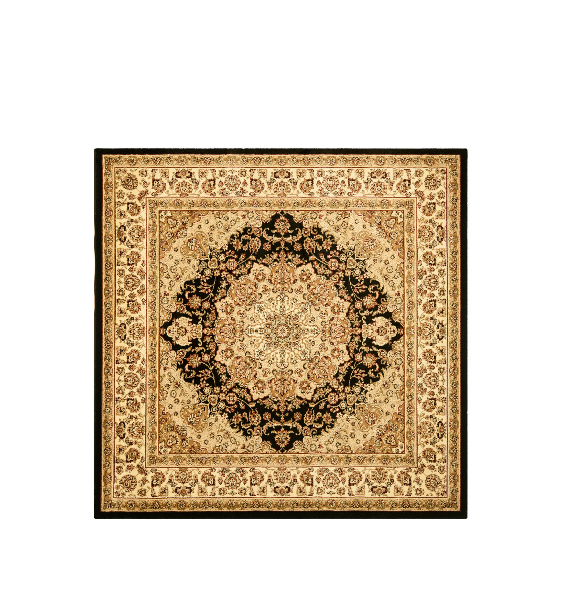 Lyndhurst Oriental Medallion Black/Ivory Area Rug Collection