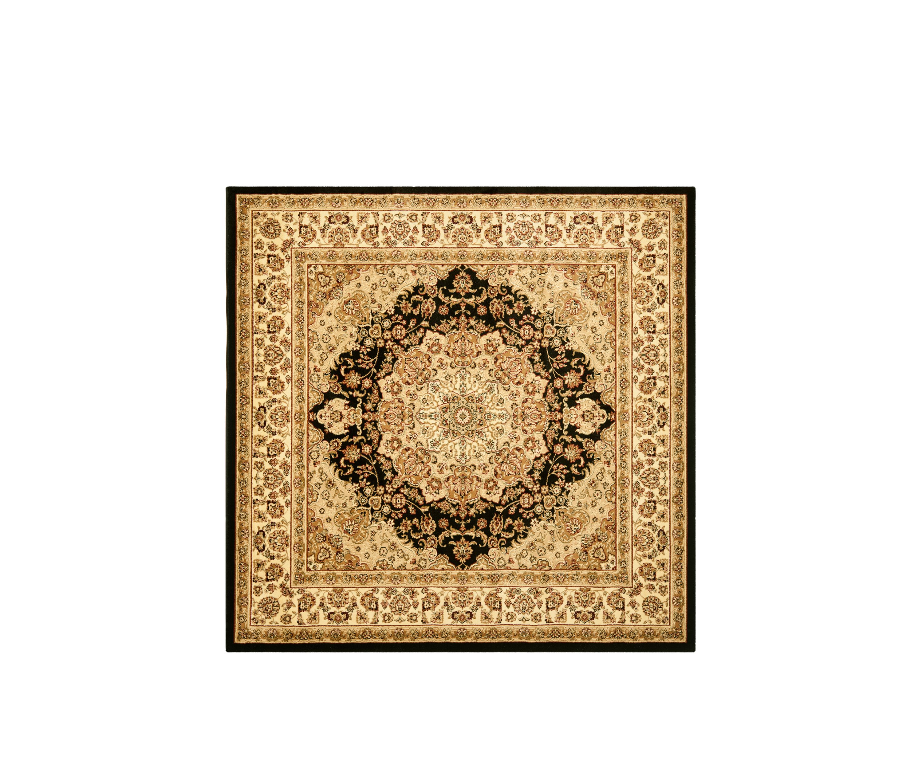 Lyndhurst Oriental Medallion Black/Ivory Area Rug Collection