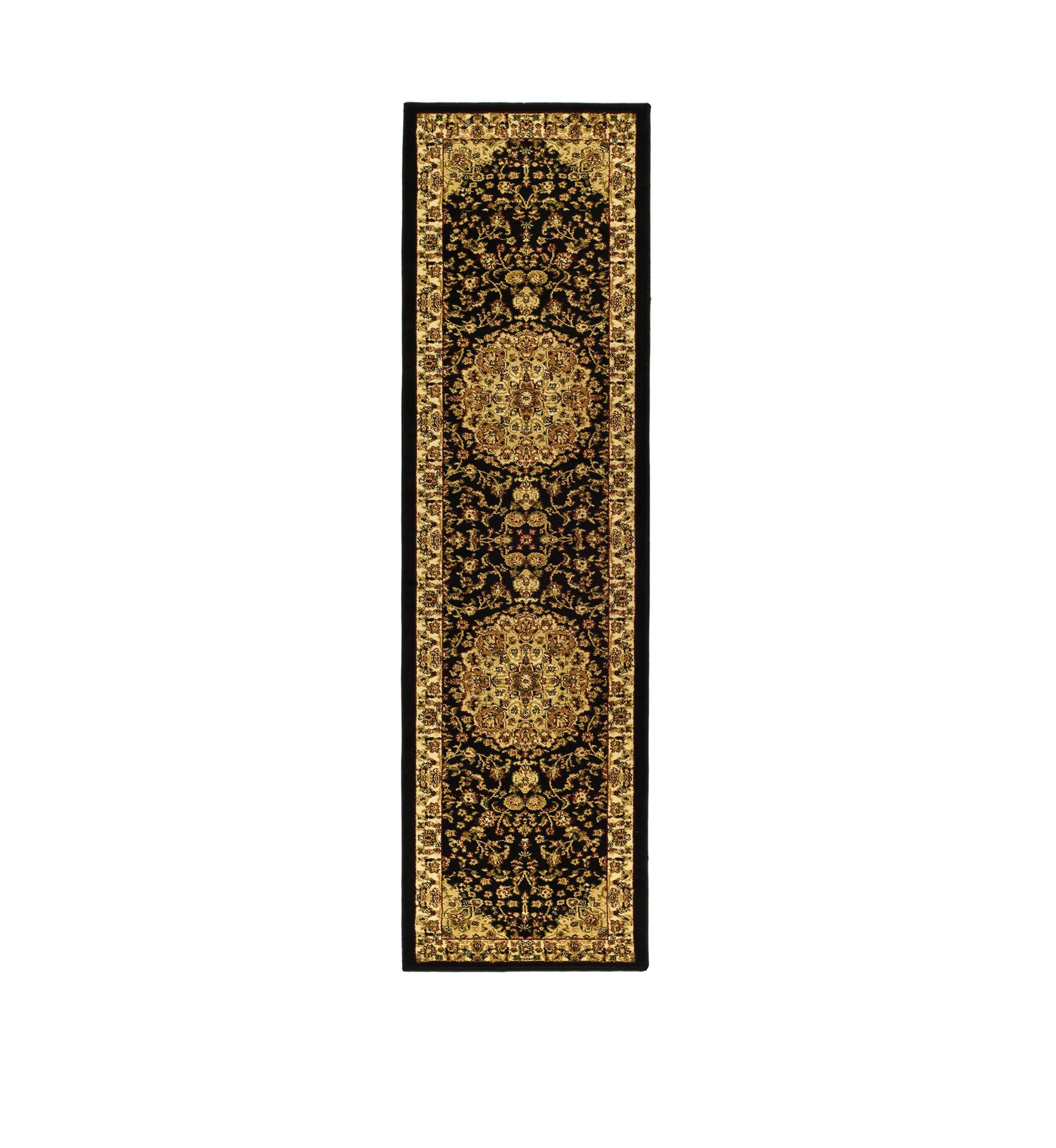 Lyndhurst Oriental Medallion Black/Ivory Area Rug Collection