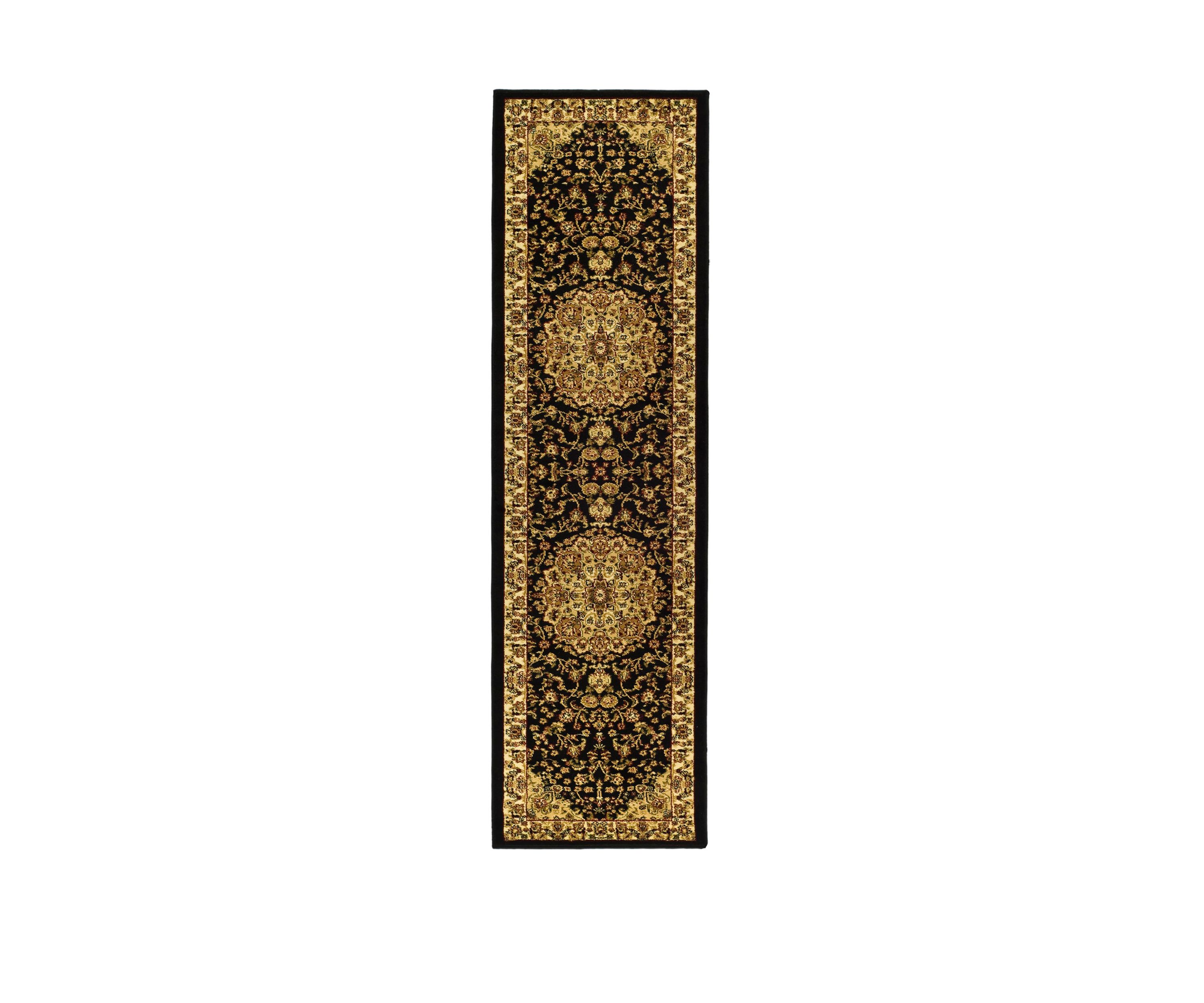 Lyndhurst Oriental Medallion Black/Ivory Area Rug Collection