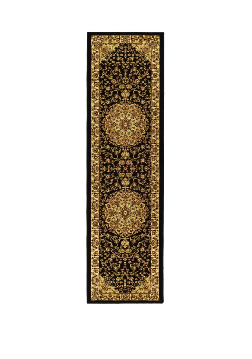 Lyndhurst Oriental Medallion Black/Ivory Area Rug Collection