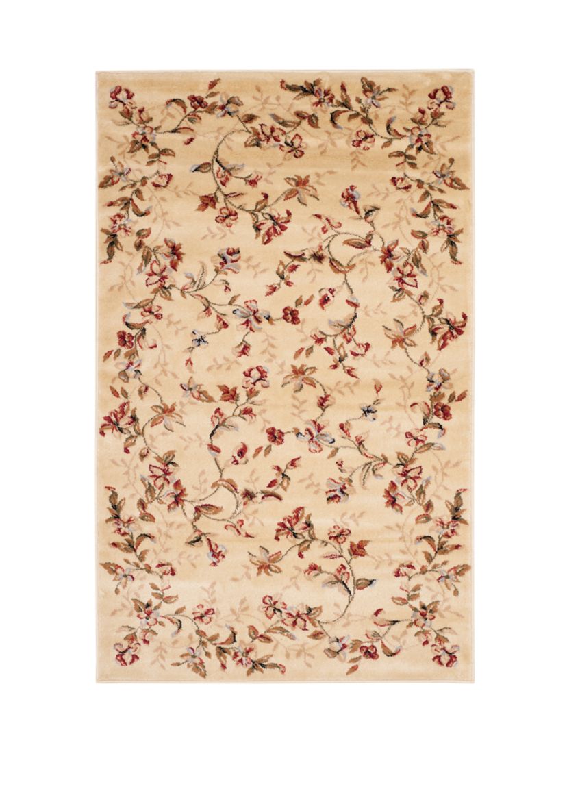 Lyndhurst Beige Floral Area Rug Collection