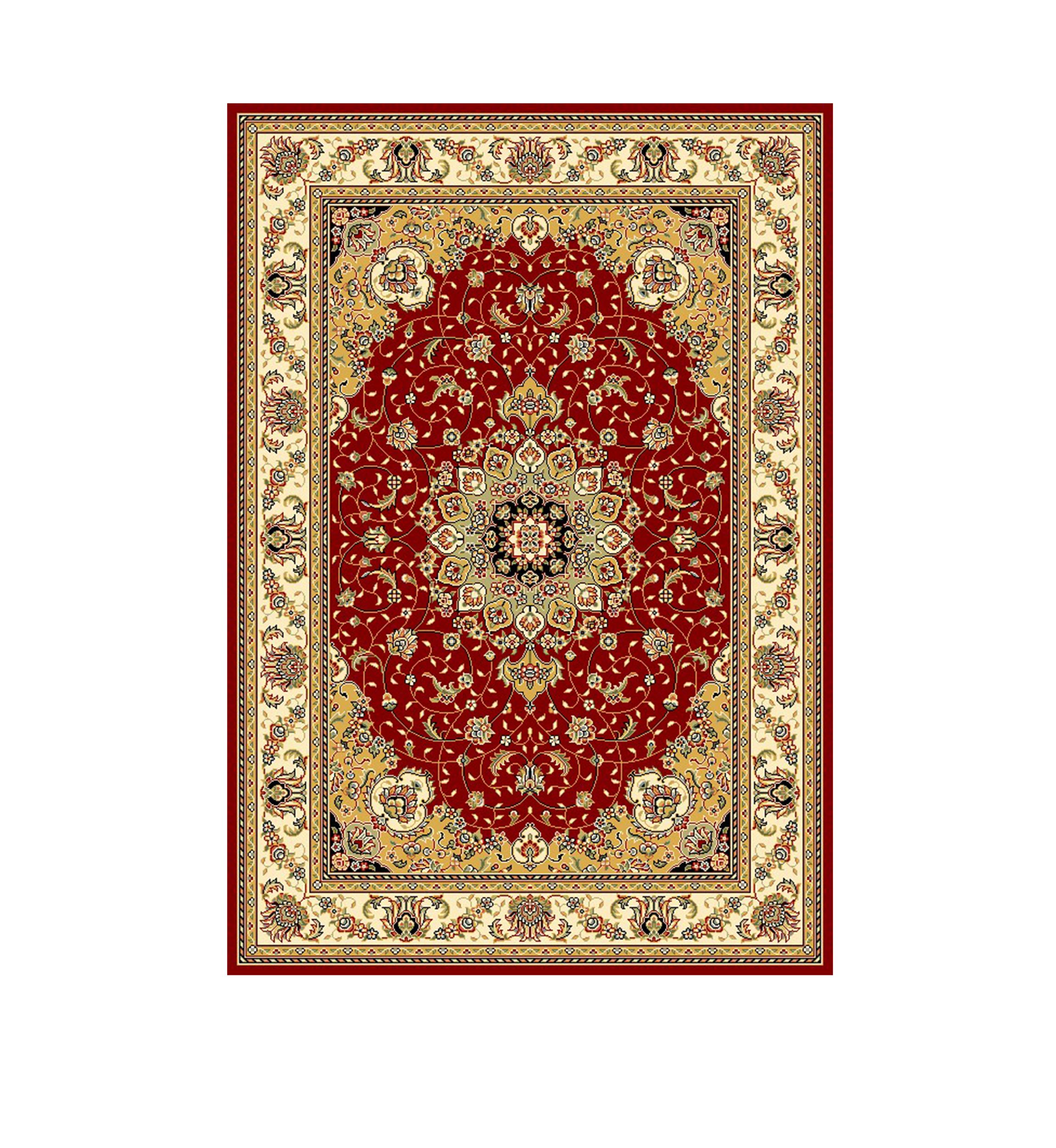 Lyndhurst Black/Ivory Kazvin Area Rug Collection