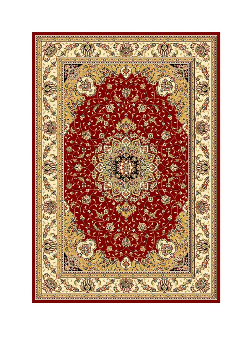 Lyndhurst Black/Ivory Kazvin Area Rug Collection
