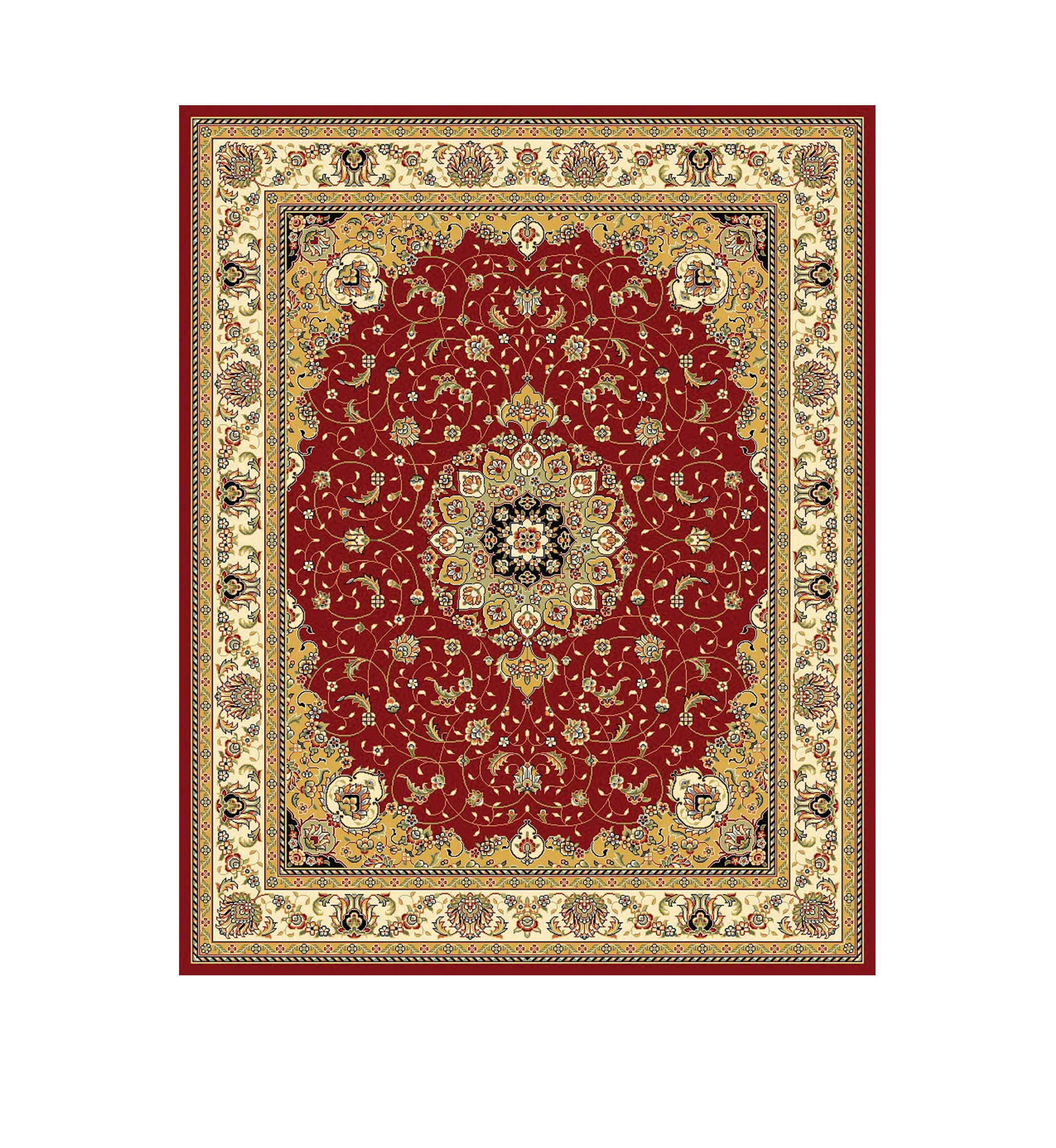 Lyndhurst Black/Ivory Kazvin Area Rug Collection