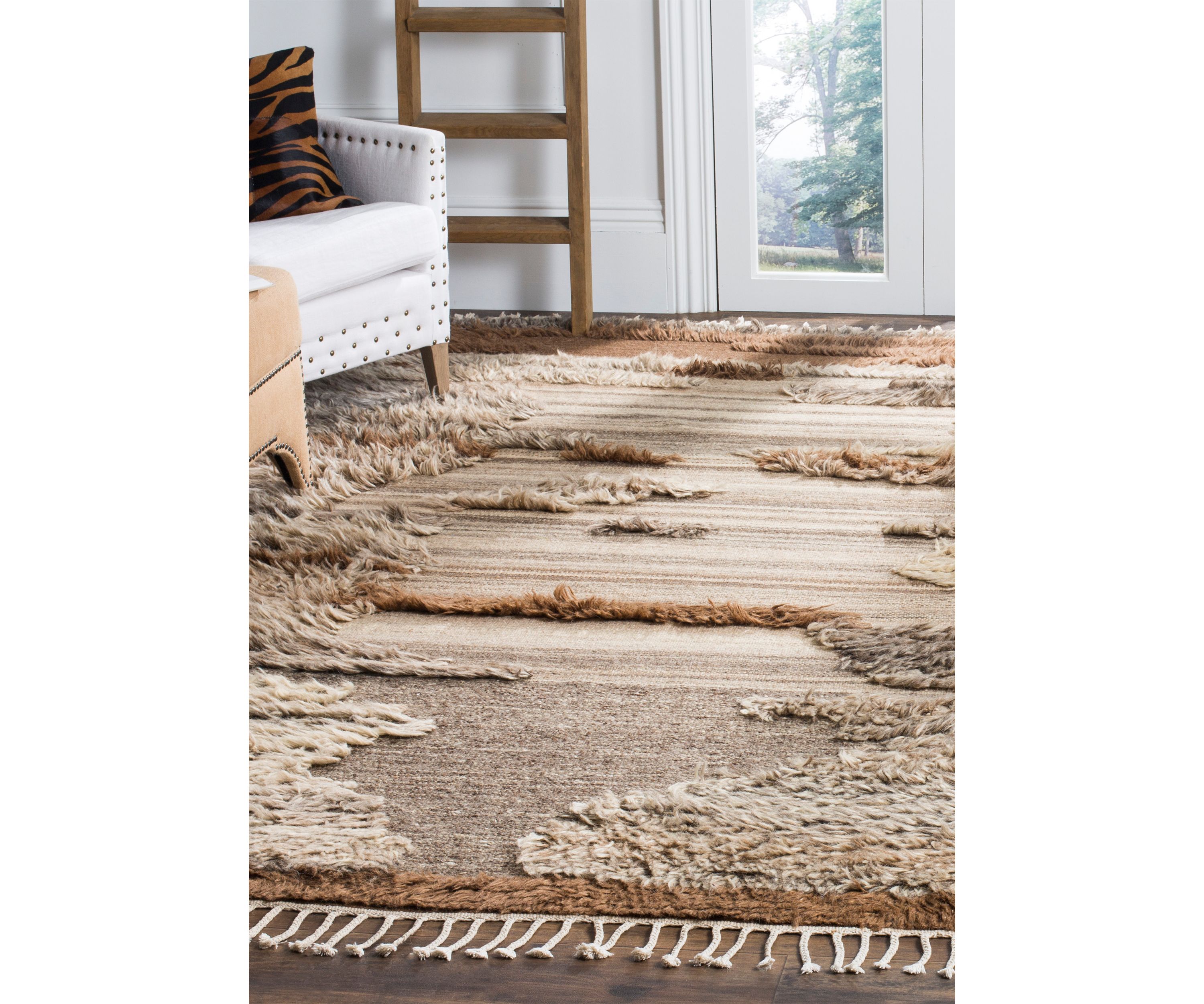 Kenya Grey/Brown Wool Area Rug Collection