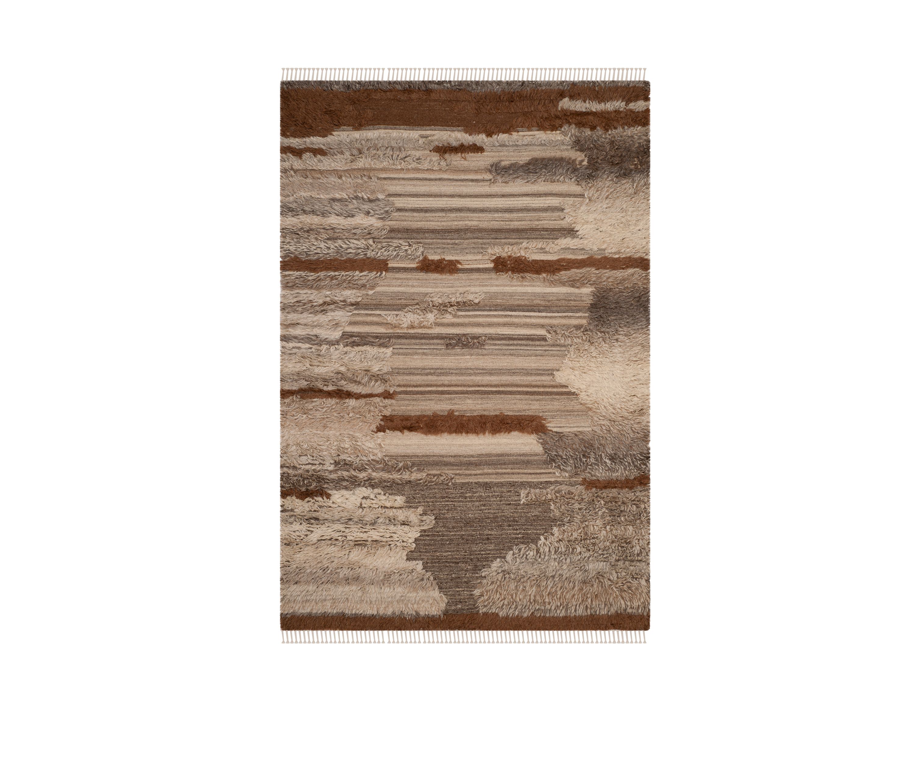 Kenya Grey/Brown Wool Area Rug Collection