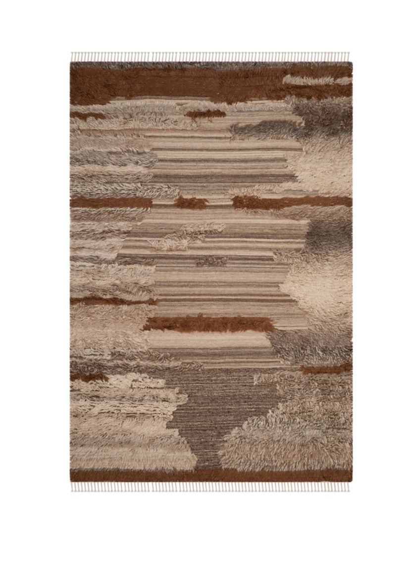 Kenya Grey/Brown Wool Area Rug Collection