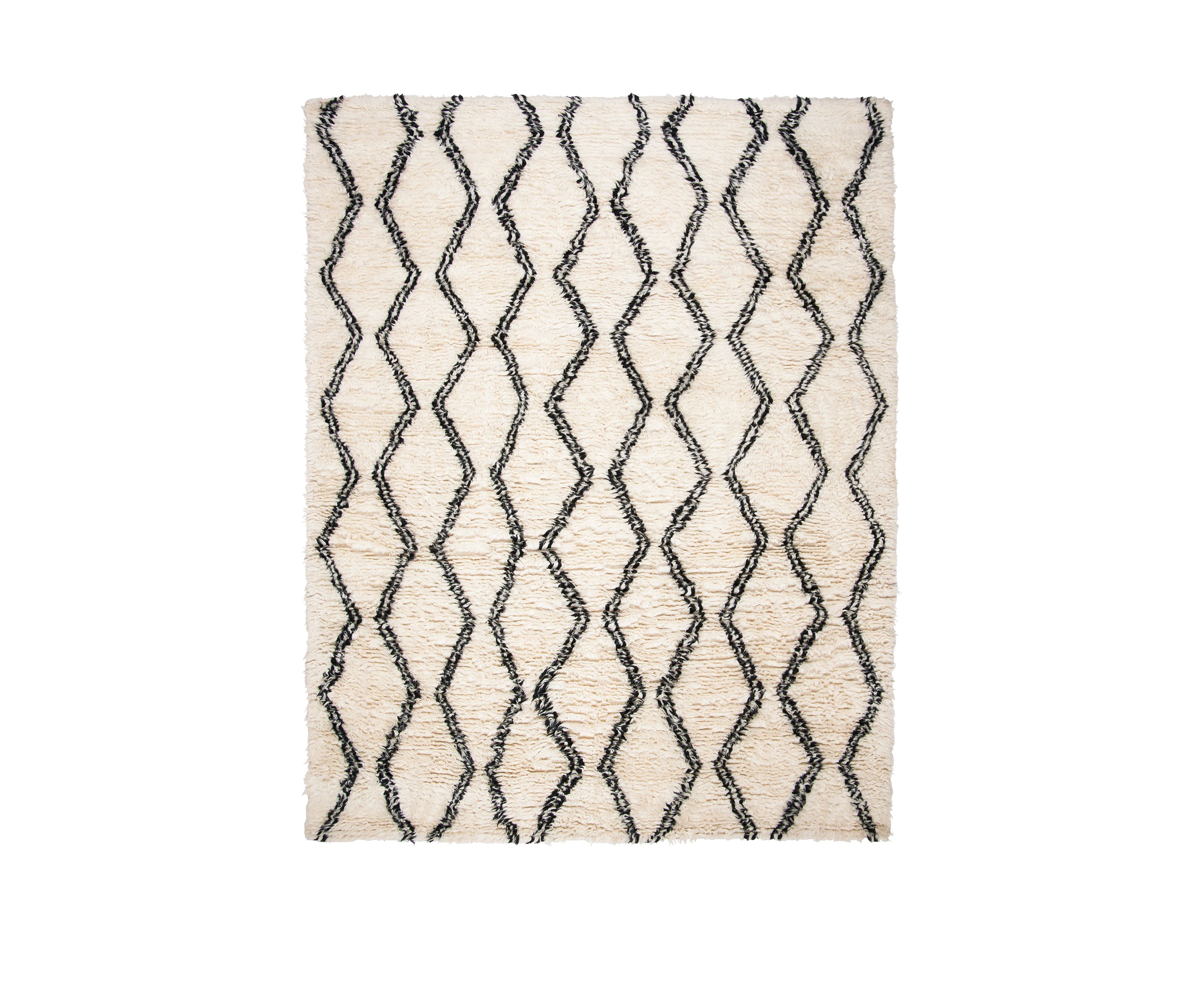 Kenya Black/Ivory 6 ft x 9 ft Area Rug