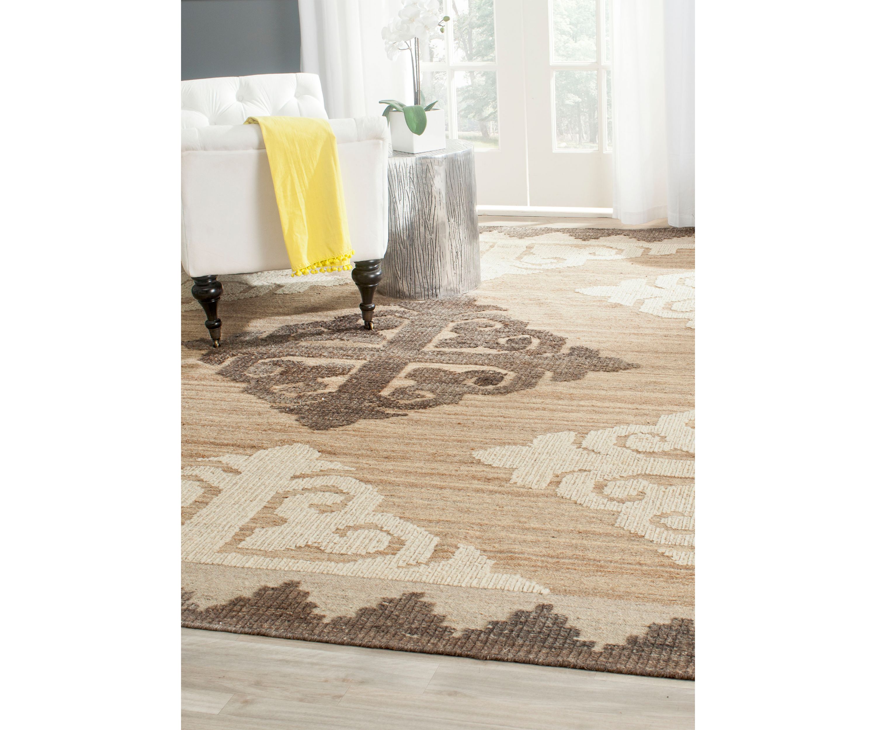 Kenya Handmade Brown and Charcoal Premium Wool Area Rug Collection