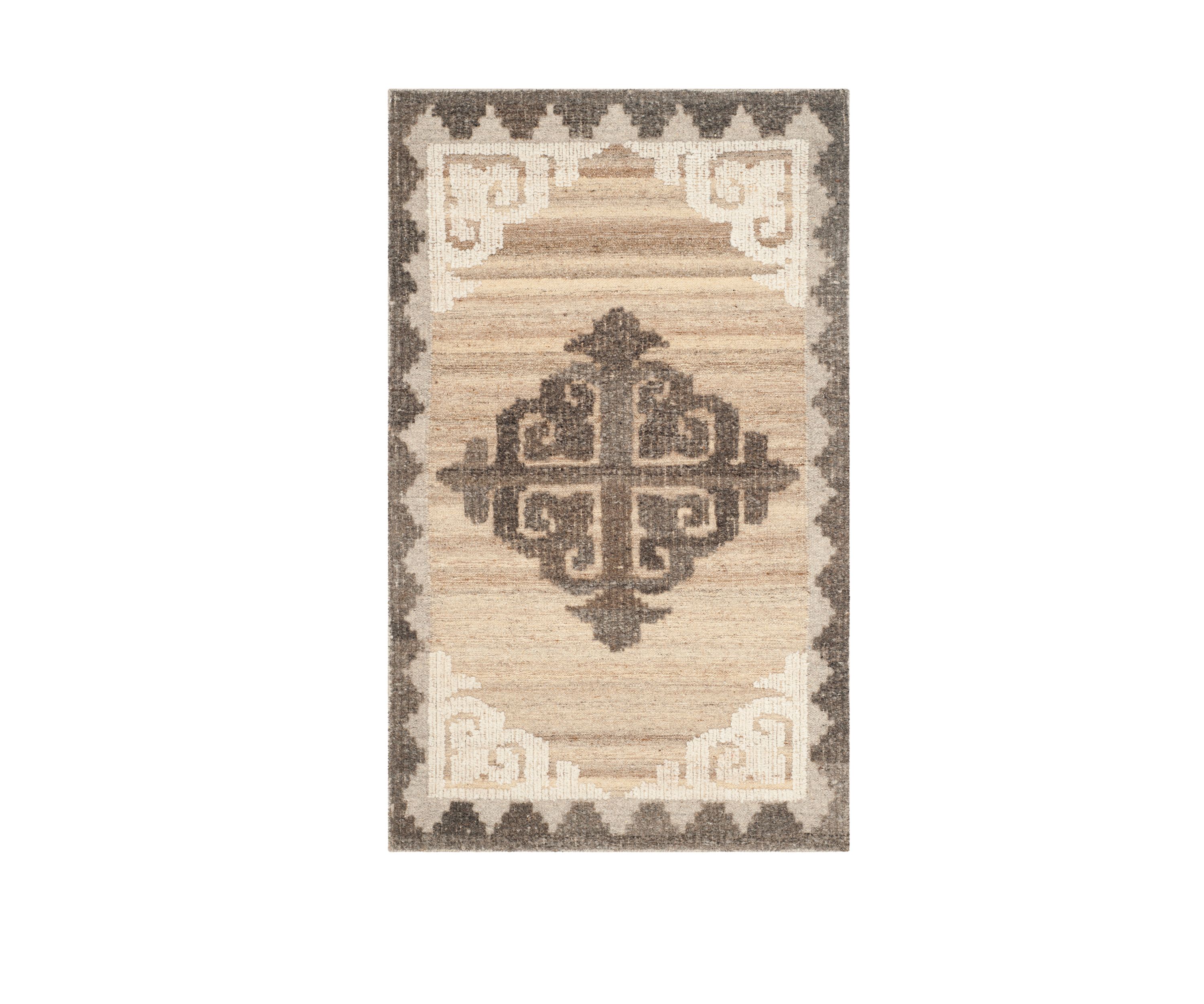 Kenya Handmade Brown and Charcoal Premium Wool Area Rug Collection