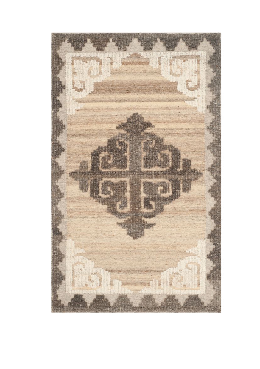 Kenya Handmade Brown and Charcoal Premium Wool Area Rug Collection