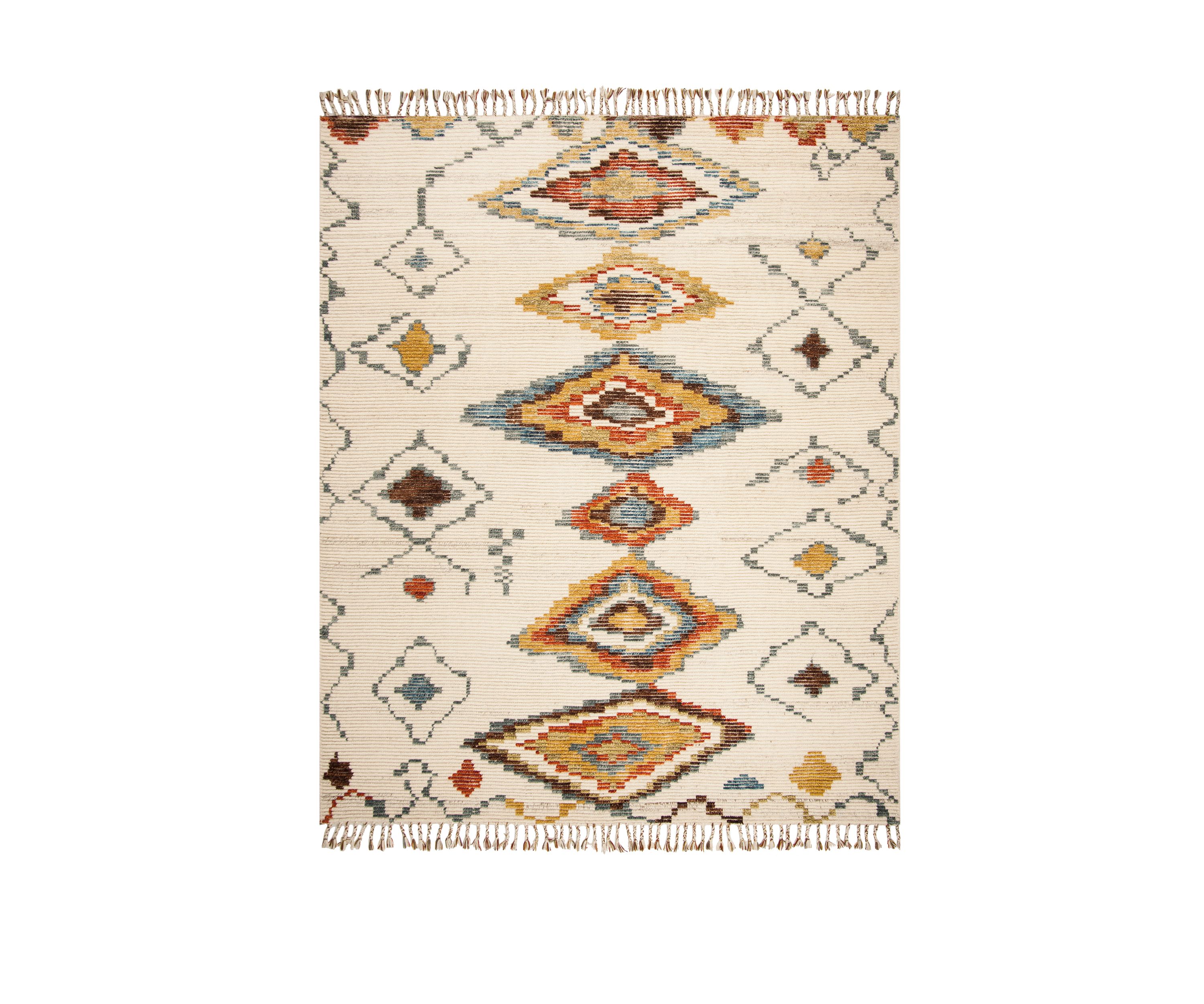 Kenya  Swirling Paisley Farmhouse Motif Wool Area Rug Collection