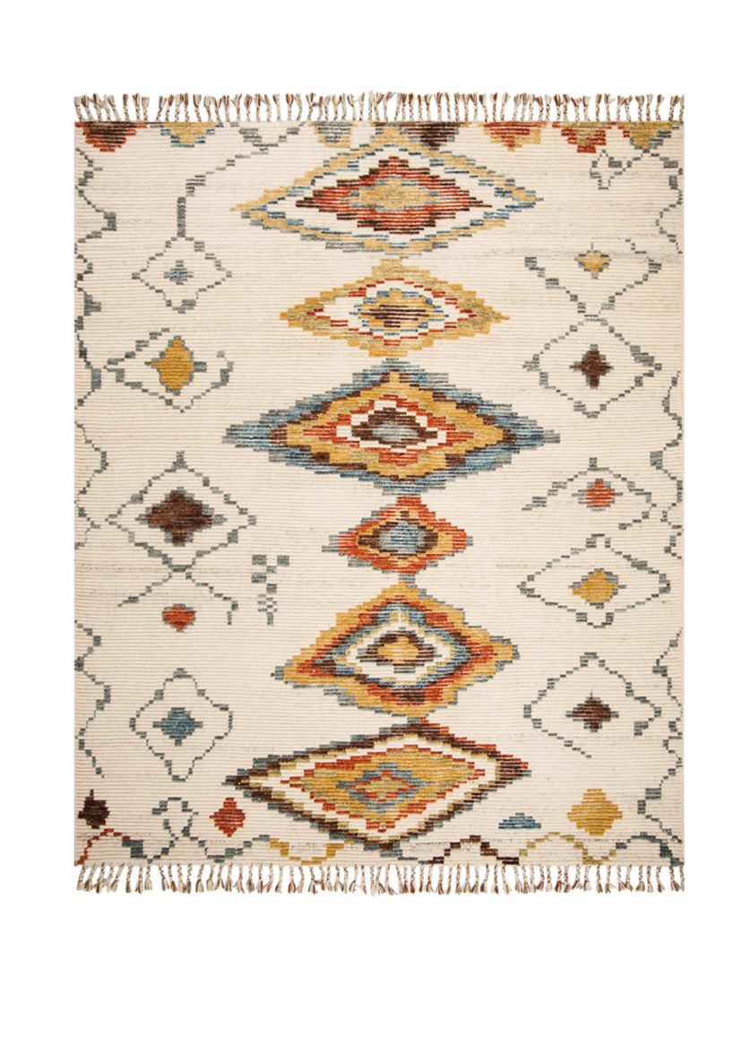 Kenya  Swirling Paisley Farmhouse Motif Wool Area Rug Collection