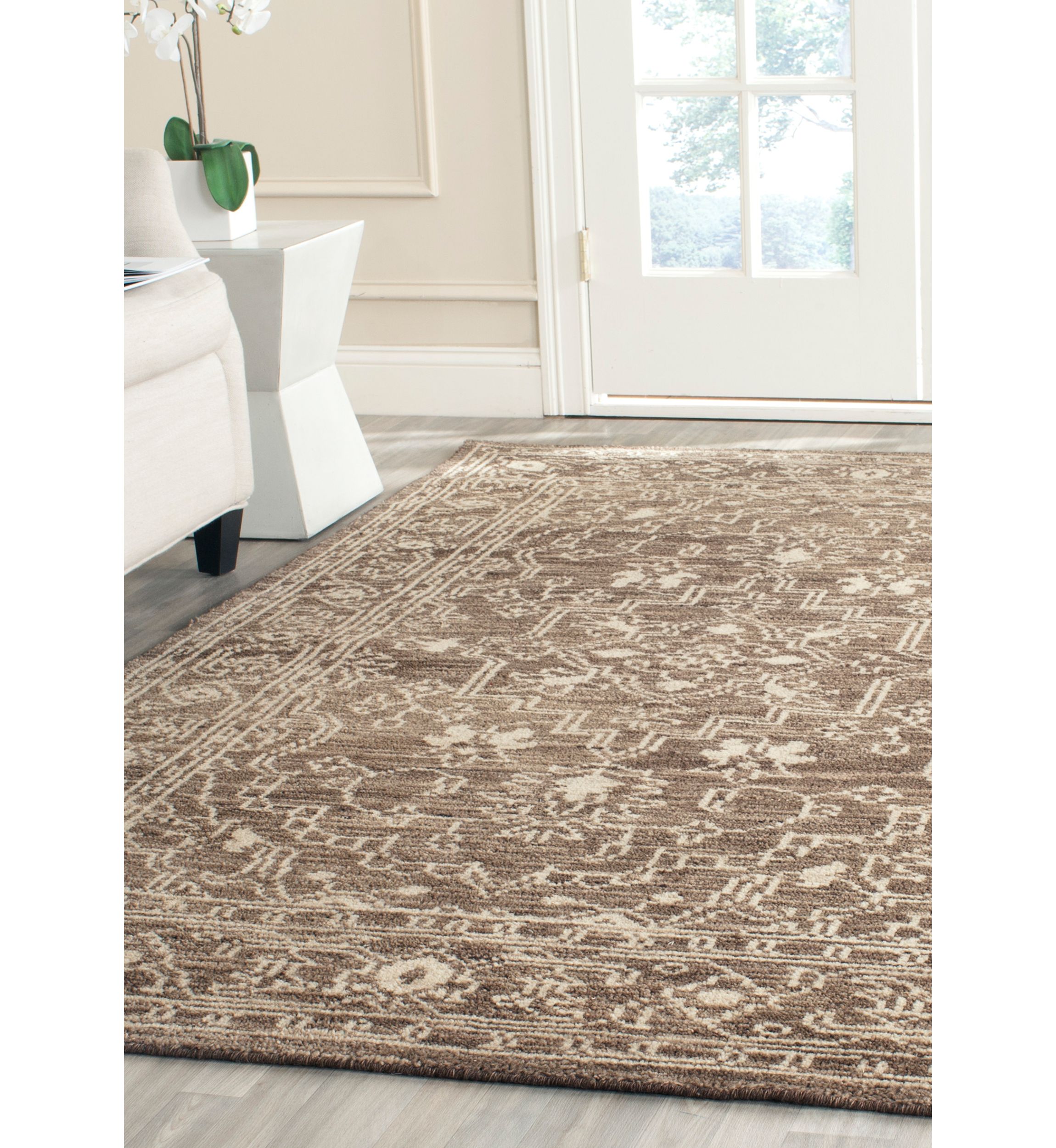 Kenya Bold Handmade Brown and Beige Premium Wool Area Rug Collection