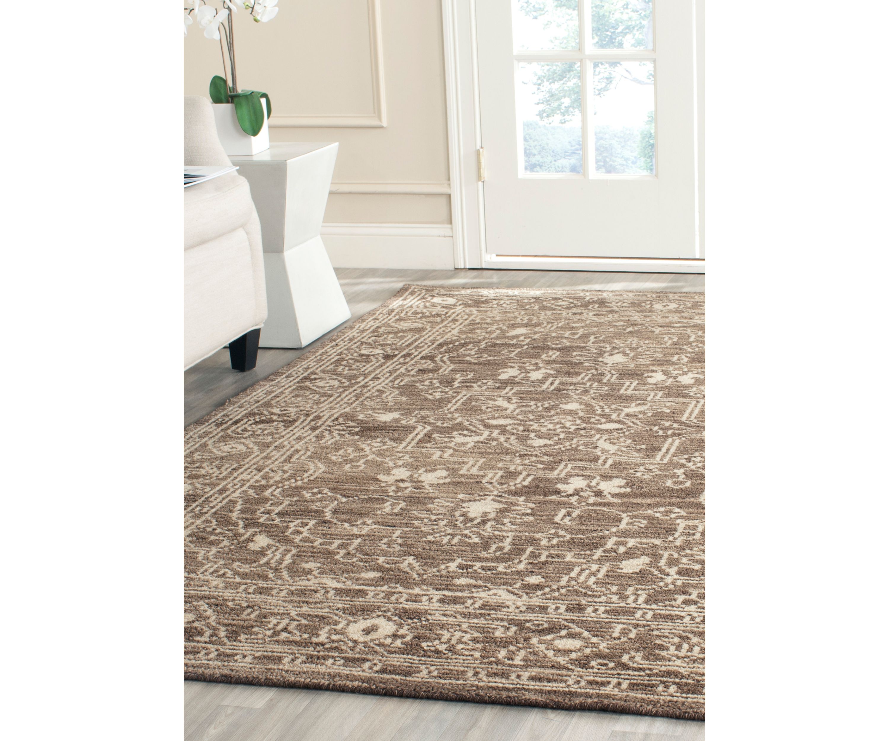 Kenya Bold Handmade Brown and Beige Premium Wool Area Rug Collection