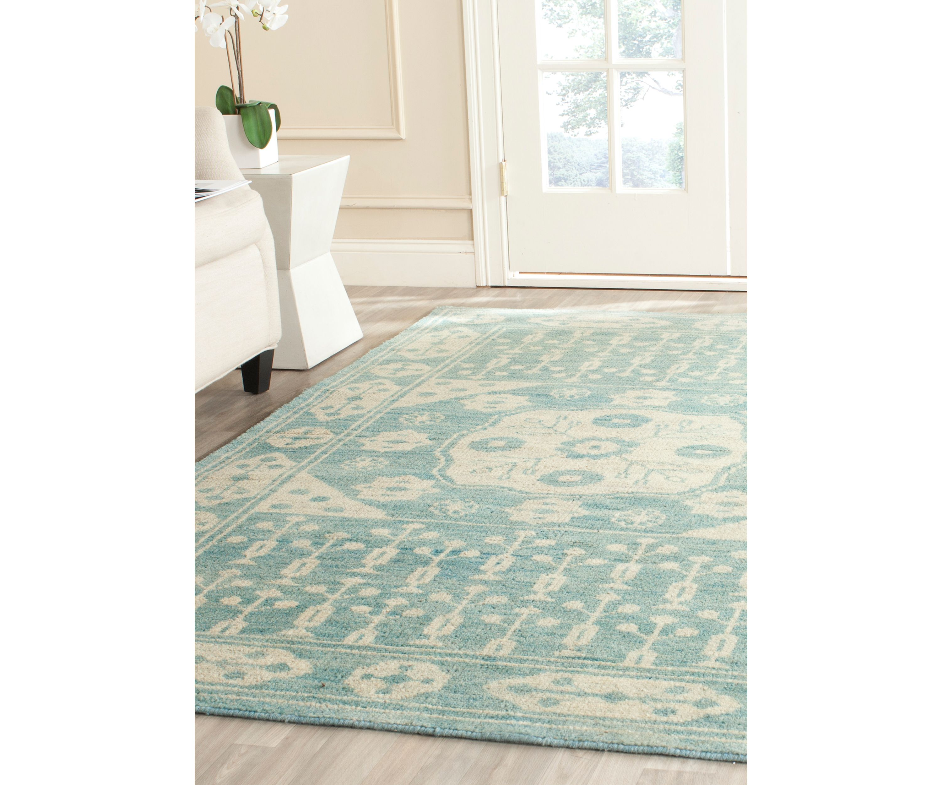 Kenya Handmade Blue Premium Wool  Area Rug Collection