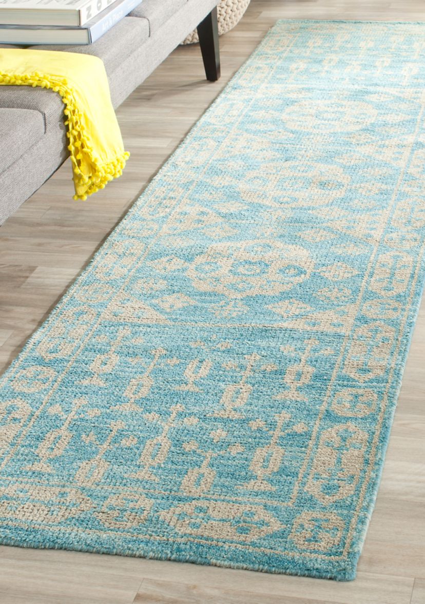 Kenya Handmade Blue Premium Wool  Area Rug Collection