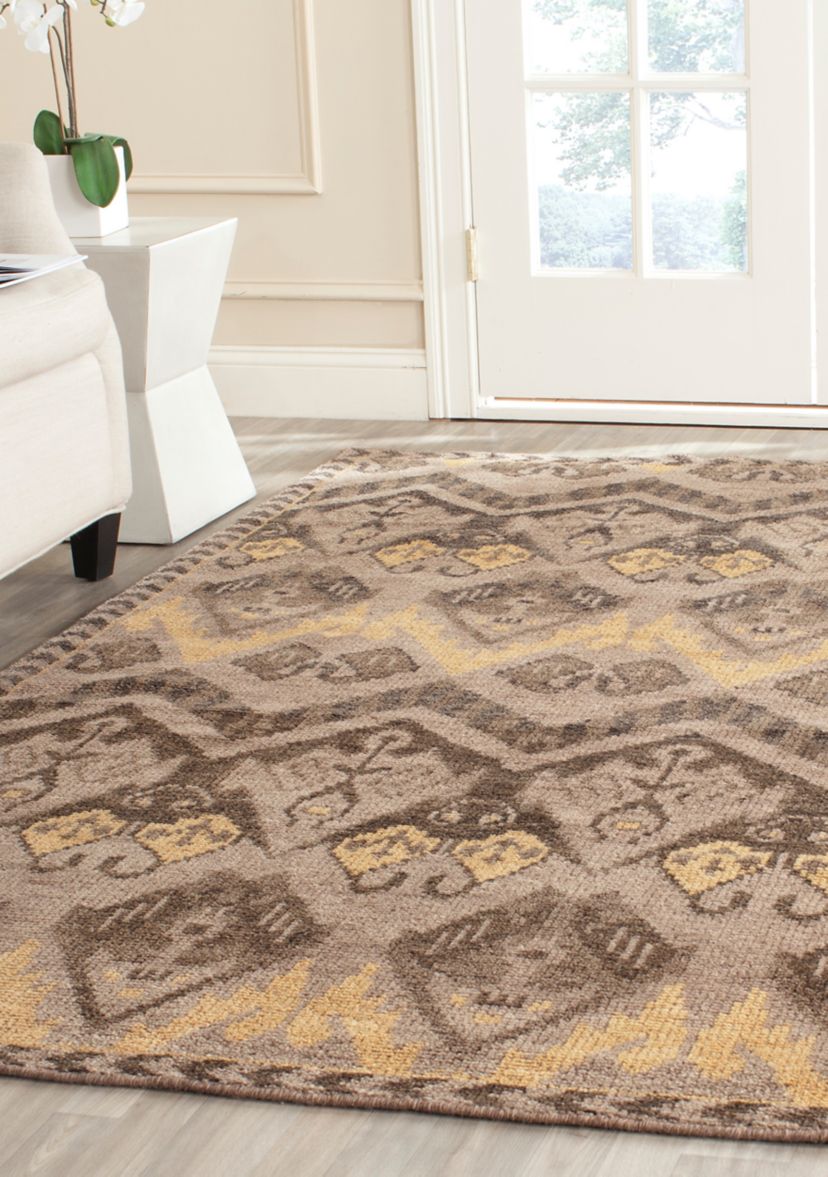 Kenya Handmade Gold and Beige Premium Wool Area Rug Collection