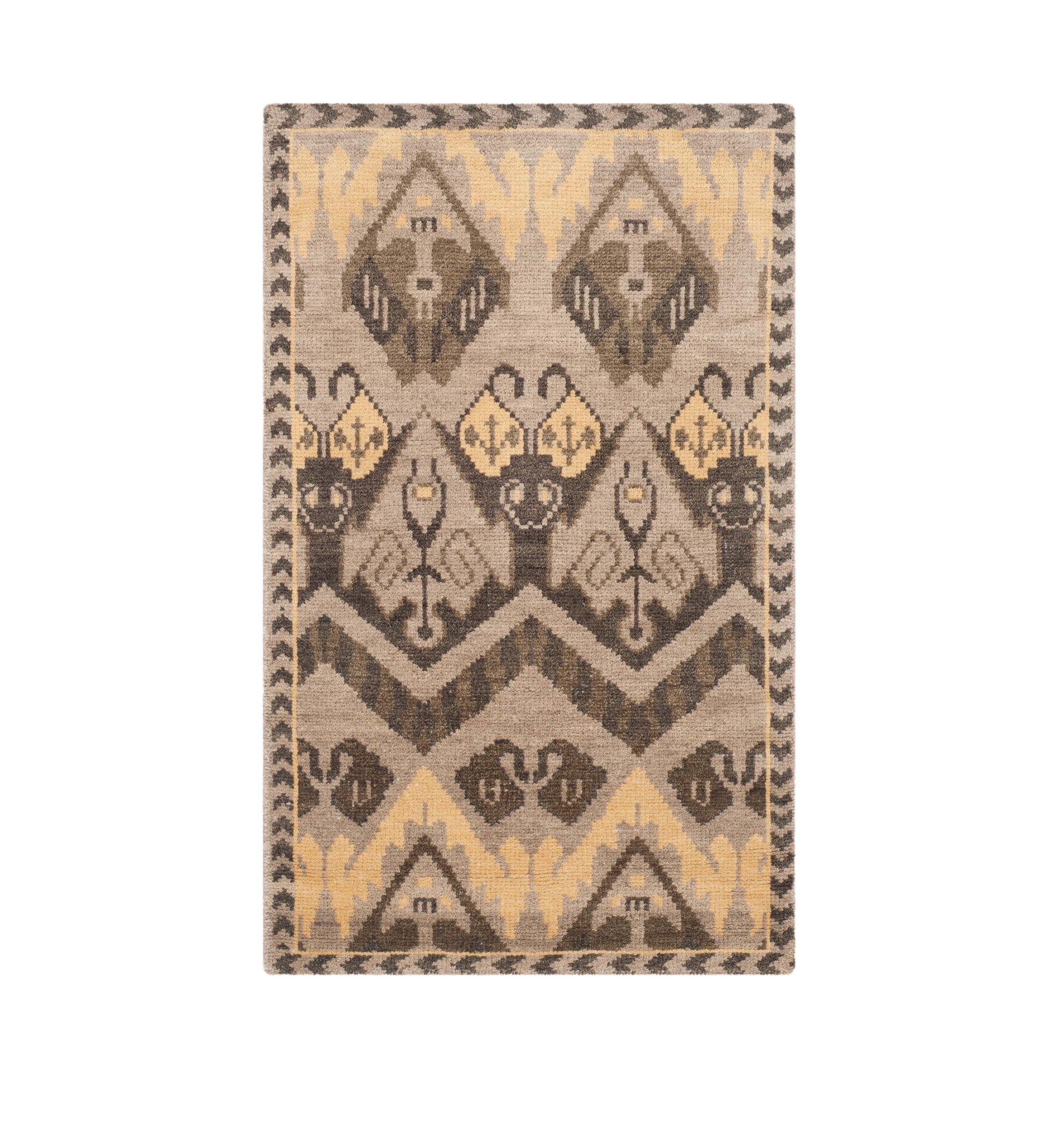 Kenya Handmade Gold and Beige Premium Wool Area Rug Collection