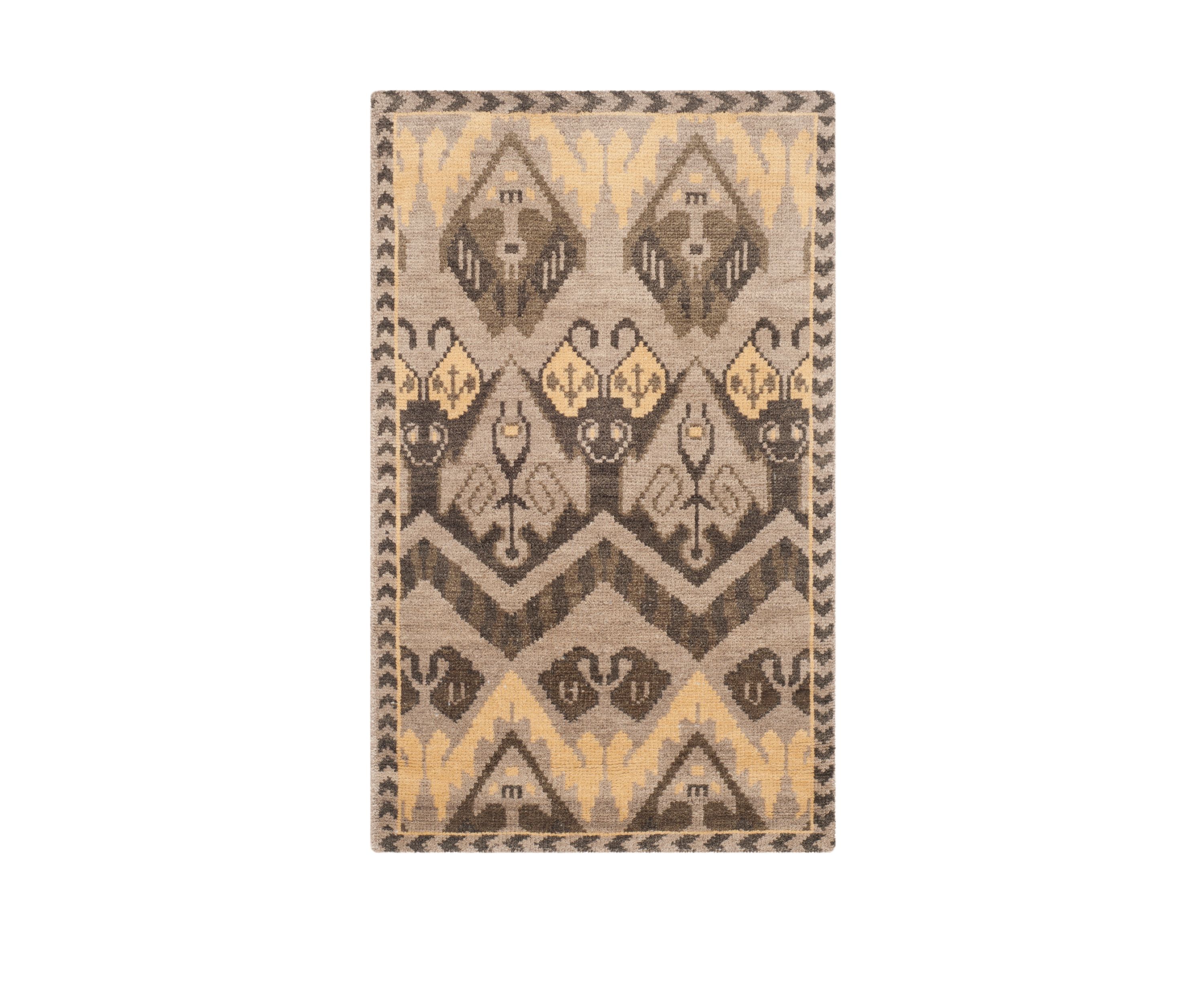 Kenya Handmade Gold and Beige Premium Wool Area Rug Collection