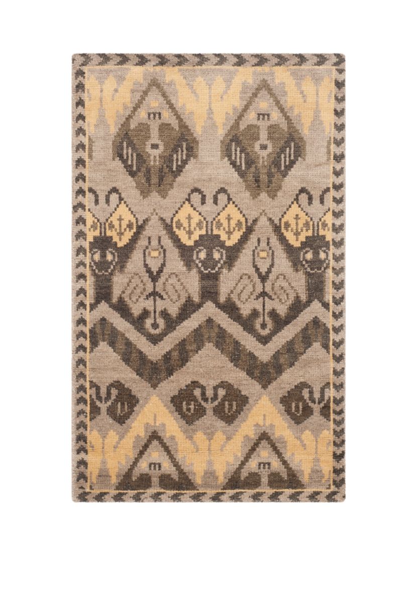 Kenya Handmade Gold and Beige Premium Wool Area Rug Collection