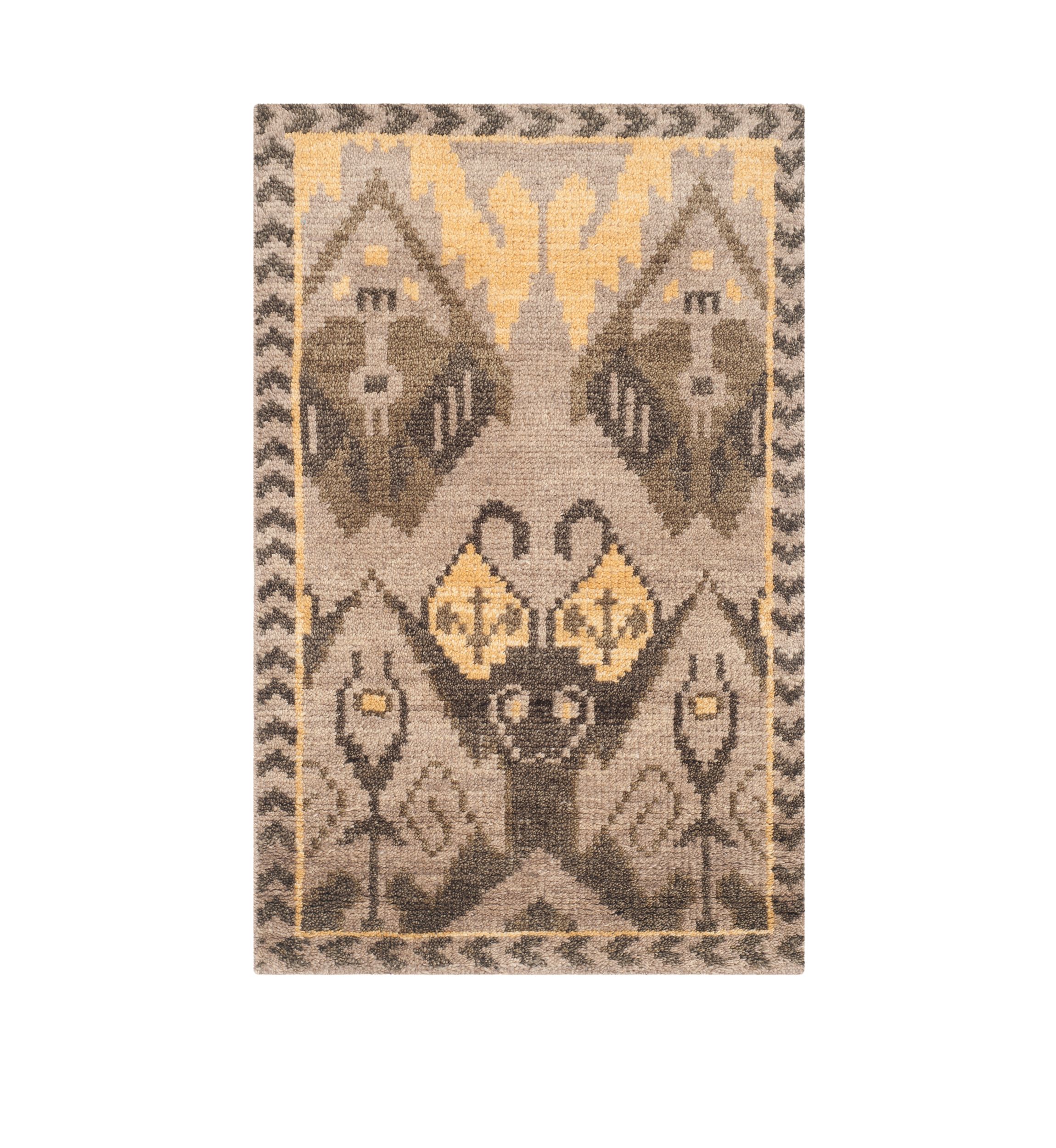 Kenya Handmade Gold and Beige Premium Wool Area Rug Collection