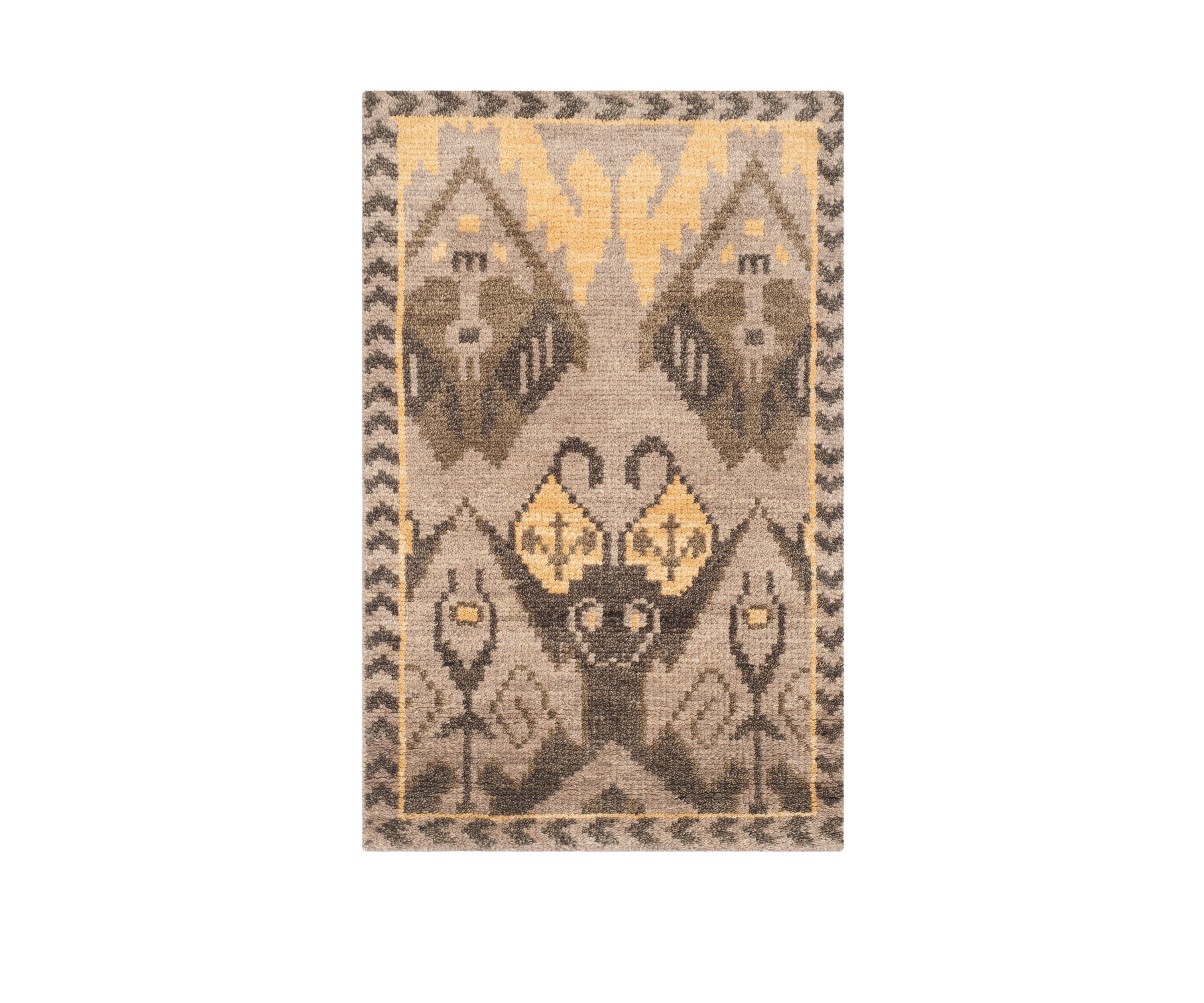Kenya Handmade Gold and Beige Premium Wool Area Rug Collection