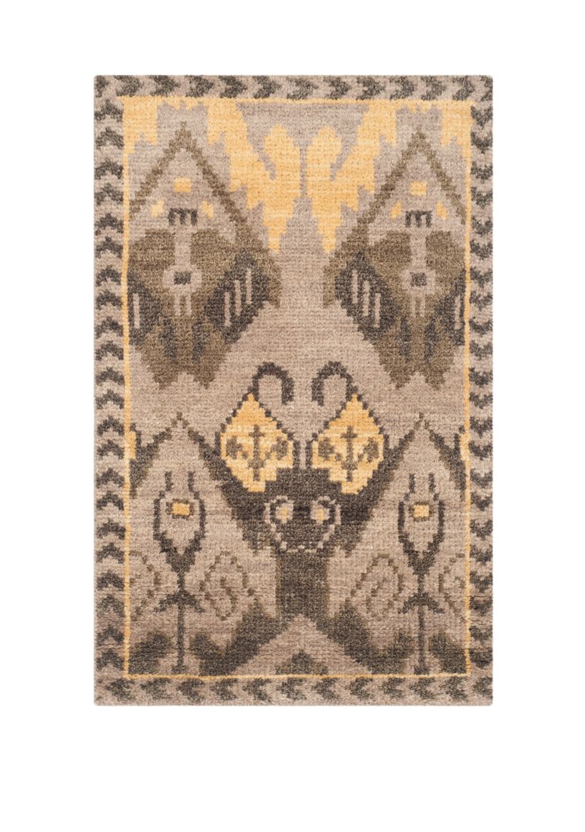 Kenya Handmade Gold and Beige Premium Wool Area Rug Collection