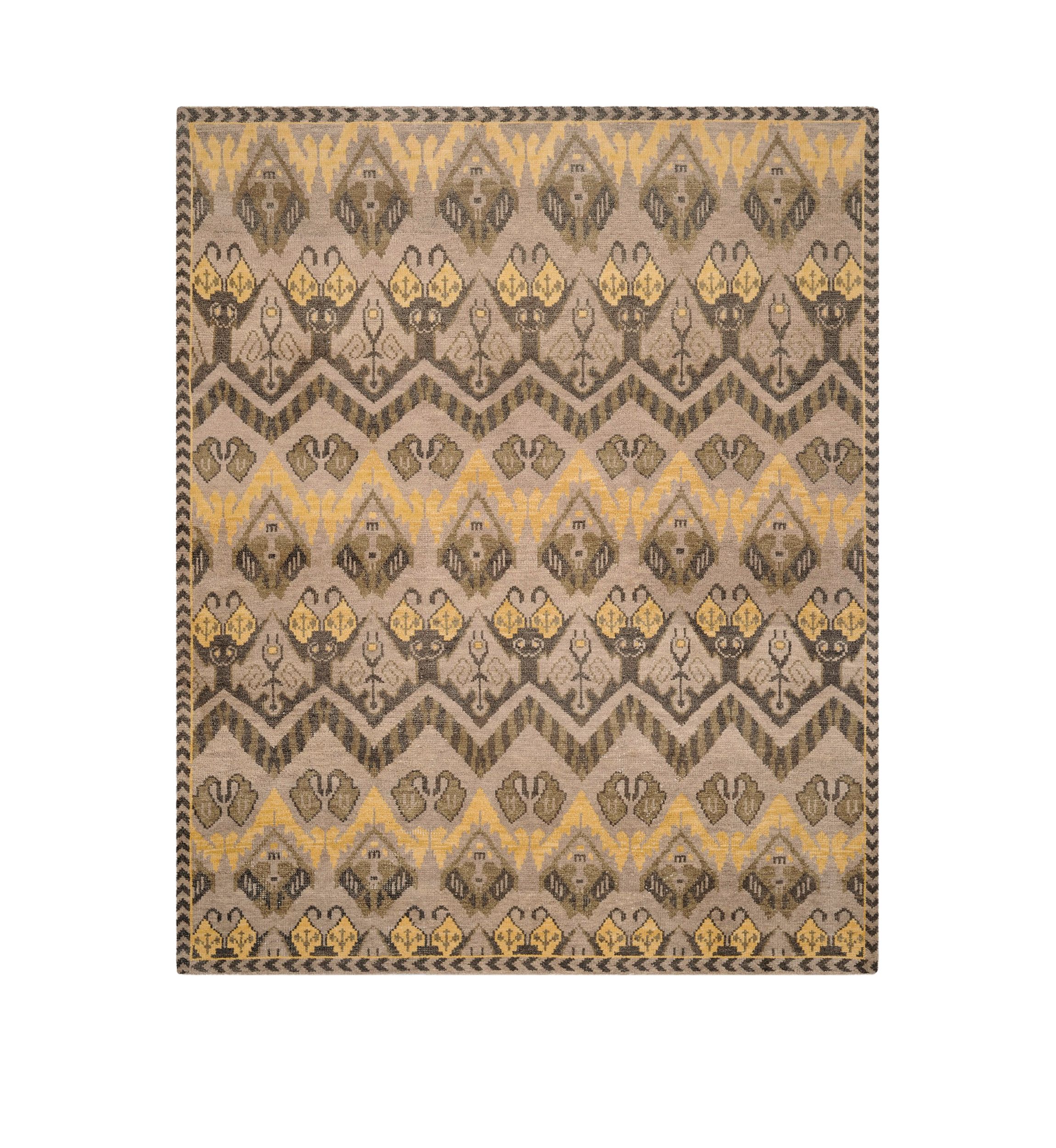 Kenya Handmade Gold and Beige Premium Wool Area Rug Collection