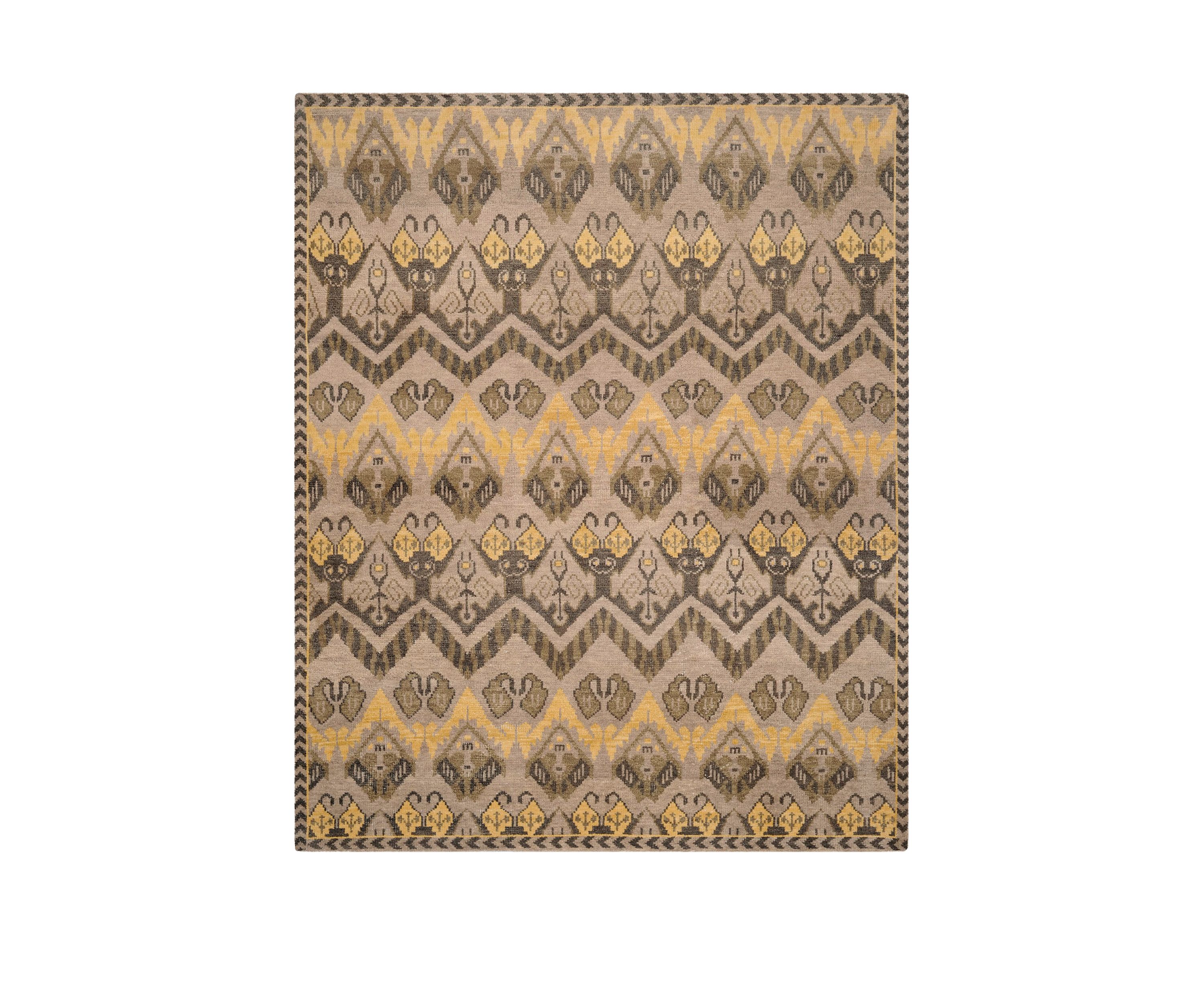 Kenya Handmade Gold and Beige Premium Wool Area Rug Collection