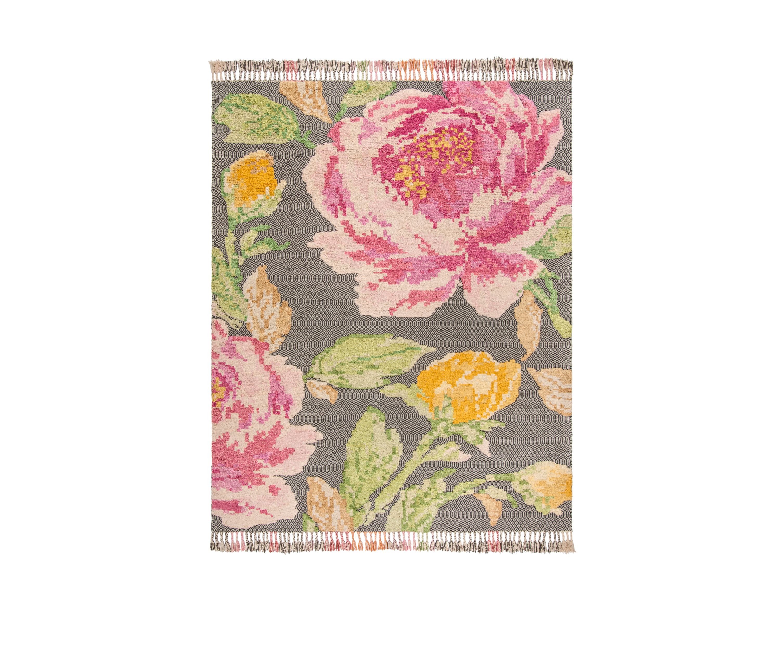 Kenya Pink/Dark Gray Premium Area Rug Collection