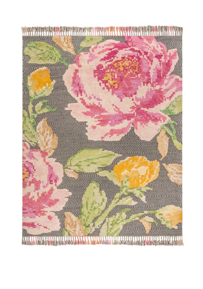 Kenya Pink/Dark Gray Premium Area Rug Collection