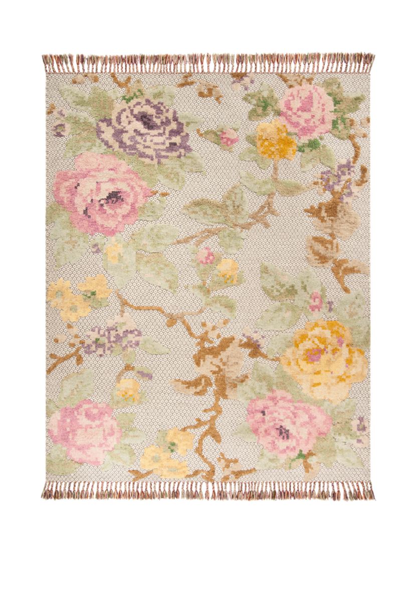 Kenya Pink/Gray Premium Wool Area Rug Collection