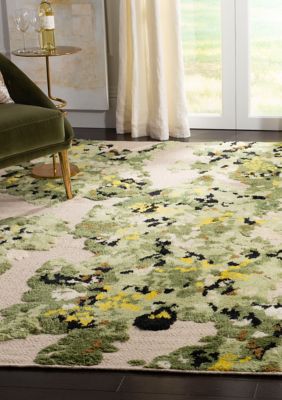 Kenya Green/Beige Premium Area Rug Collection