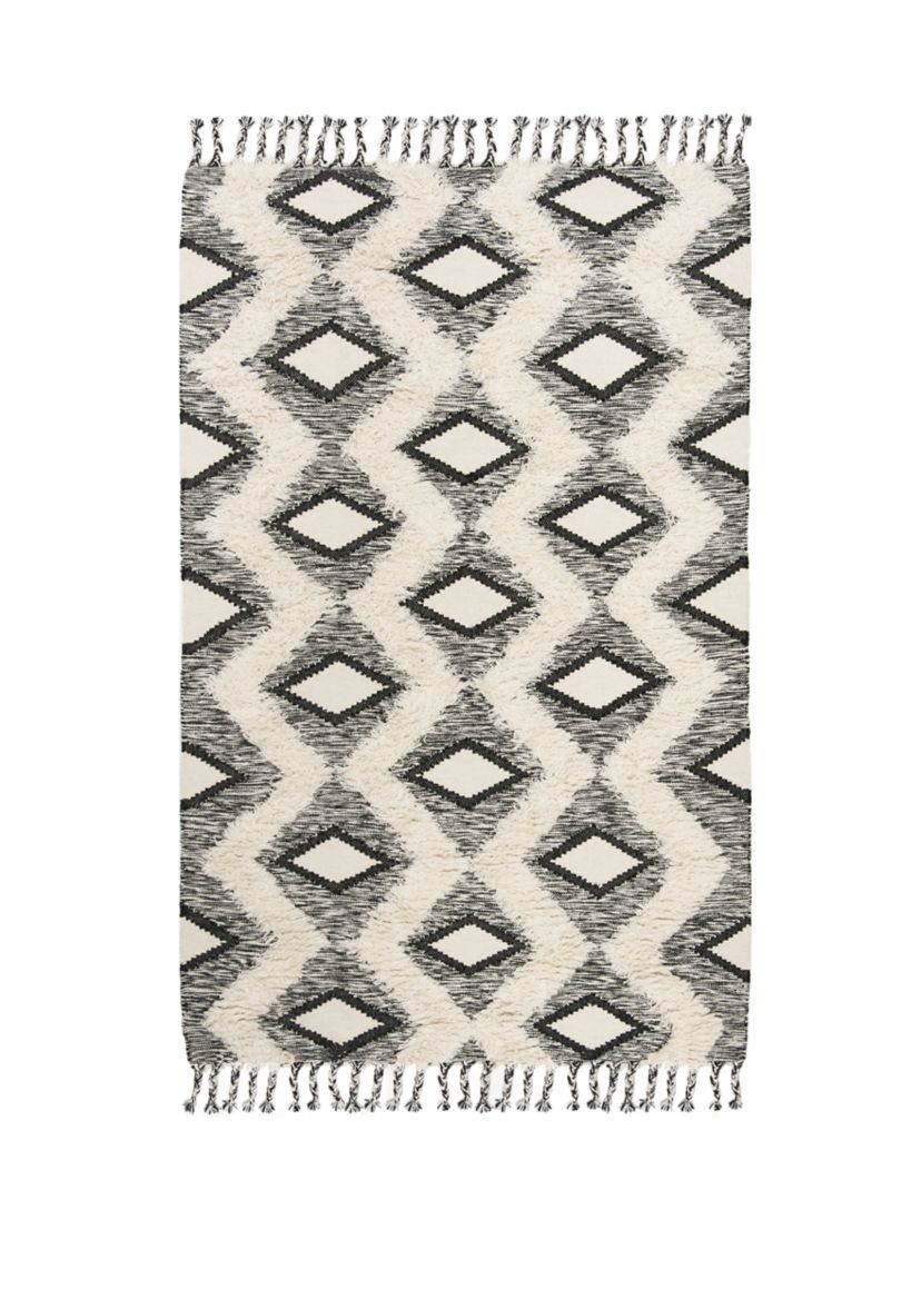 Kenya Bold Diamonds with Tassels Area Rug Collection