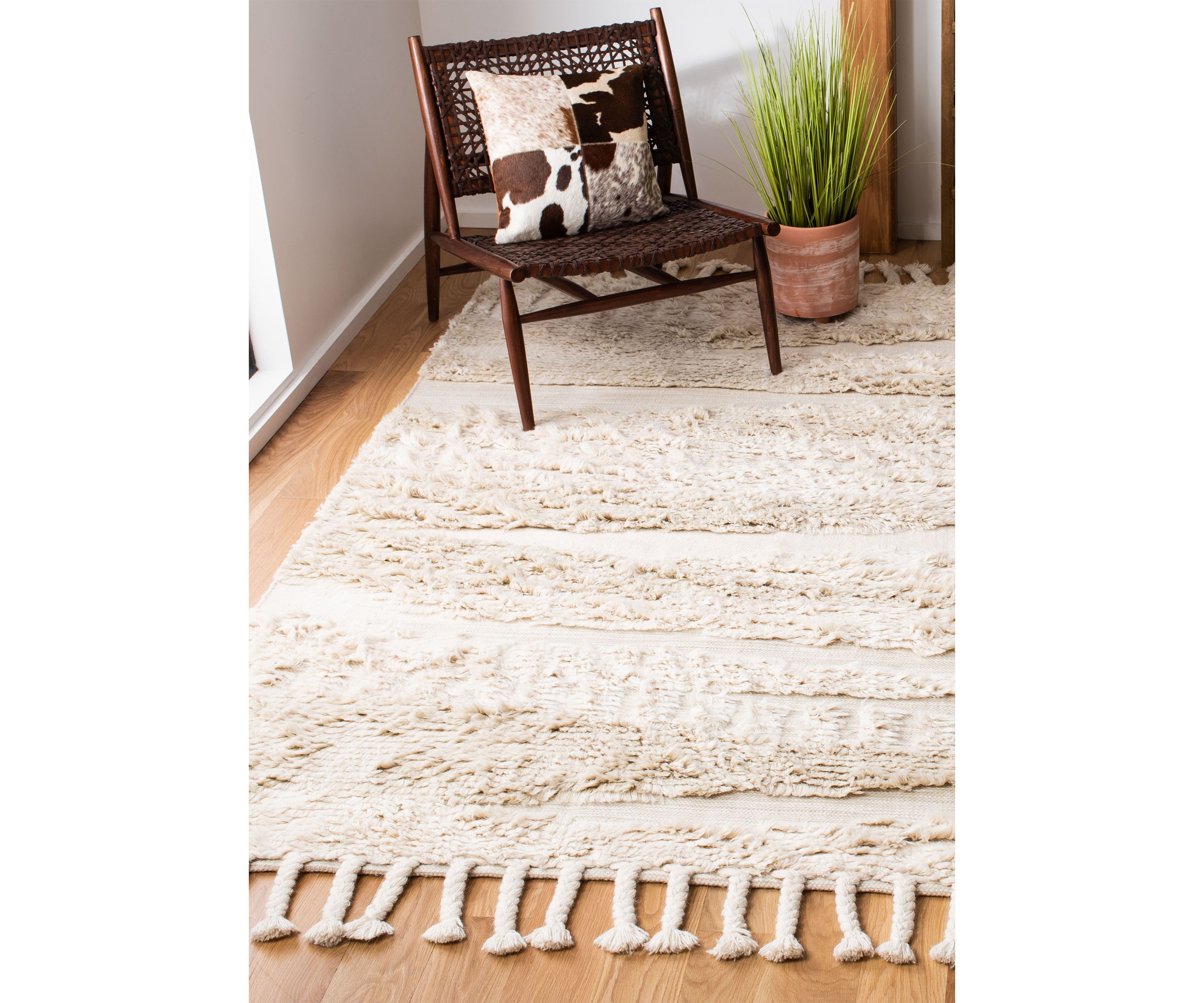 Kenya Ivory/Beige Boho Area Rug Collection