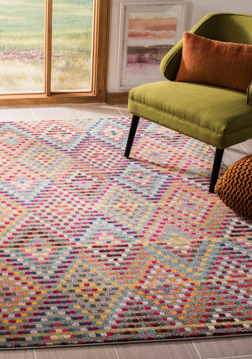 Monaco Modern Geometric Diamond Polka Dot  Area Rug Collection