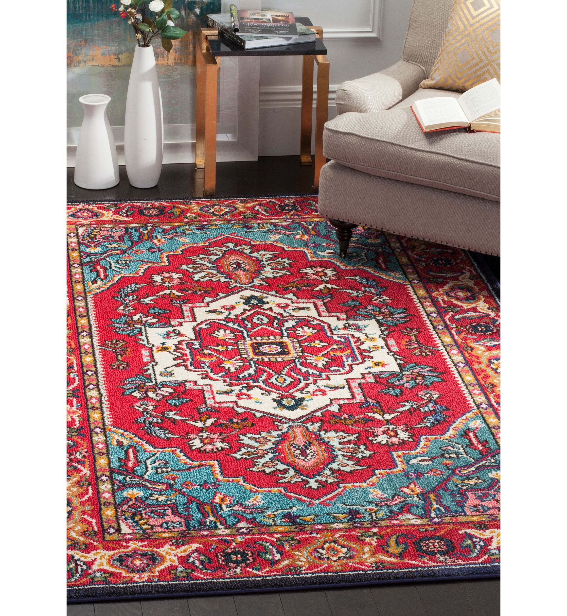 Monaco Modern Oriental Medallion Area Rug Collection