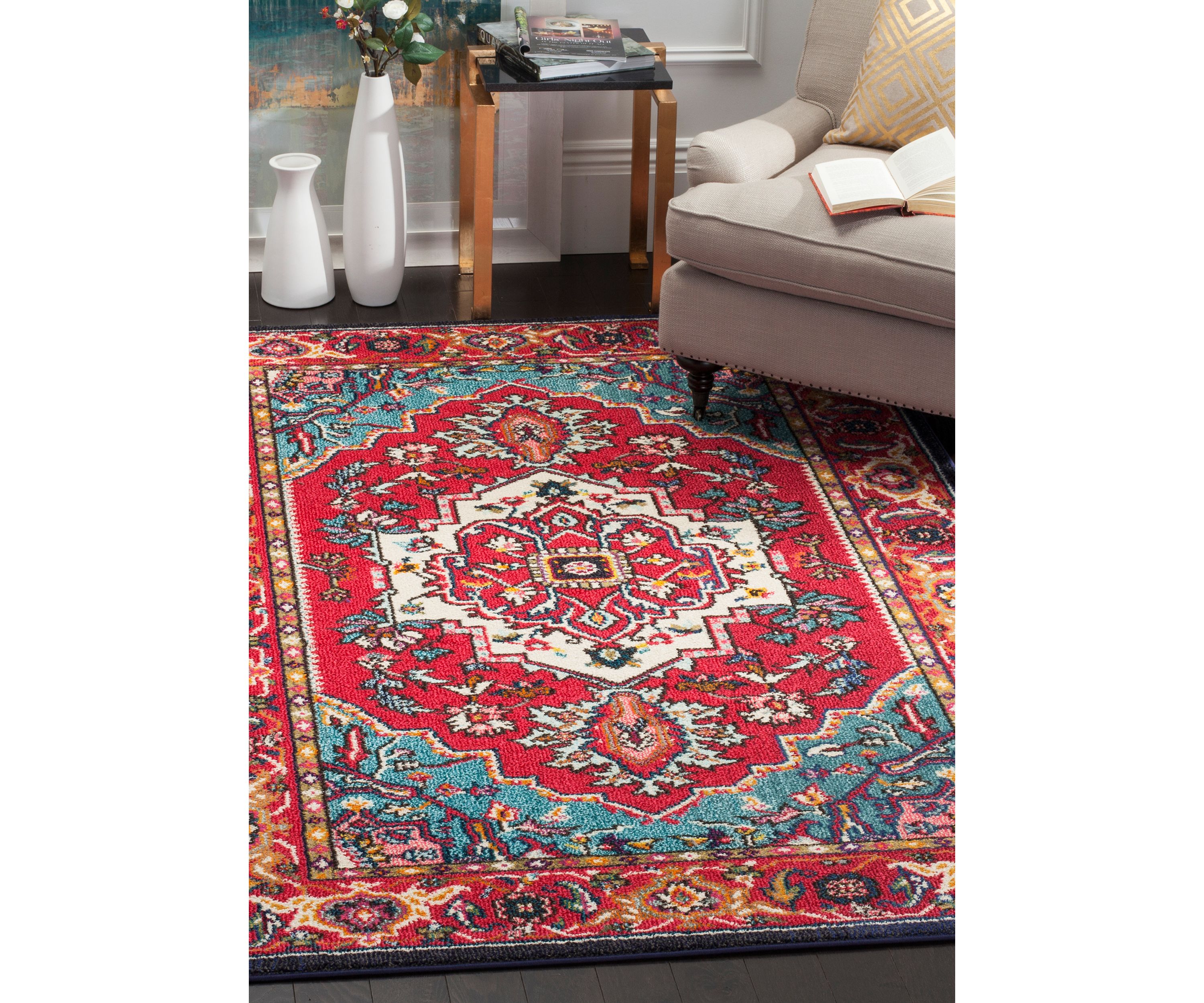 Monaco Modern Oriental Medallion Area Rug Collection