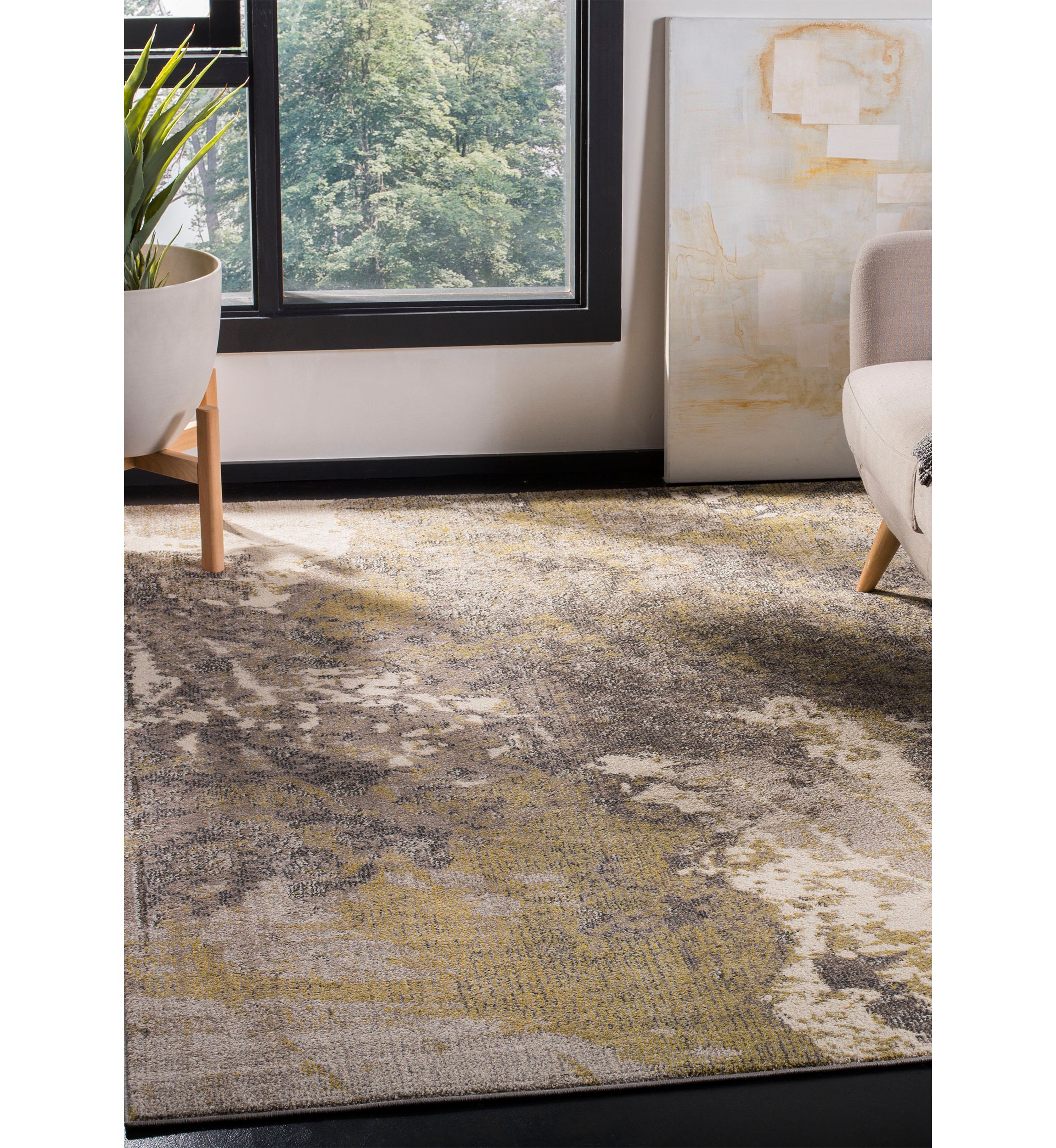 Monaco Modern Abstract Vintage Distressed Area Rug Collection