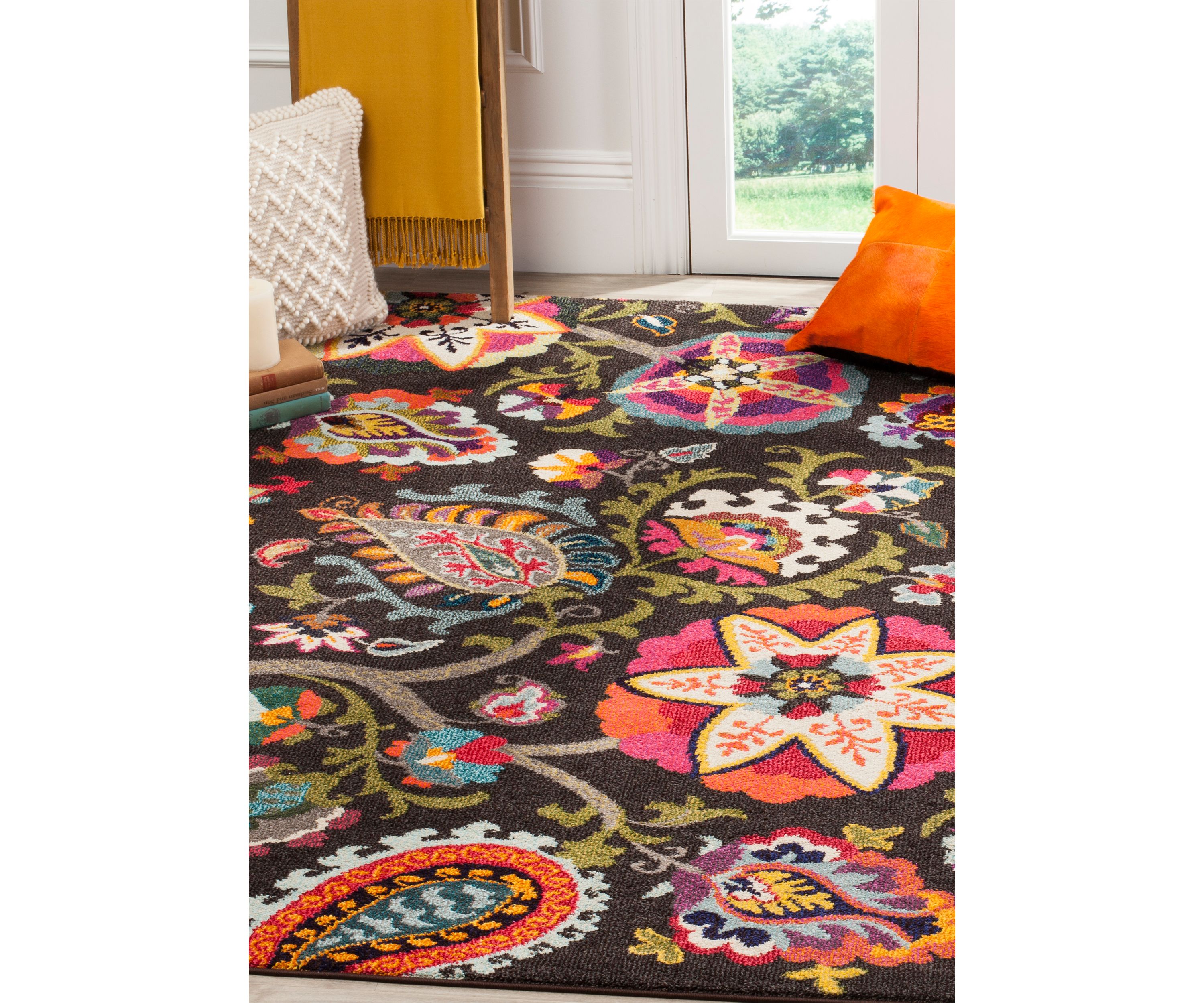 Monaco Colorful Floral Area Rug Collection
