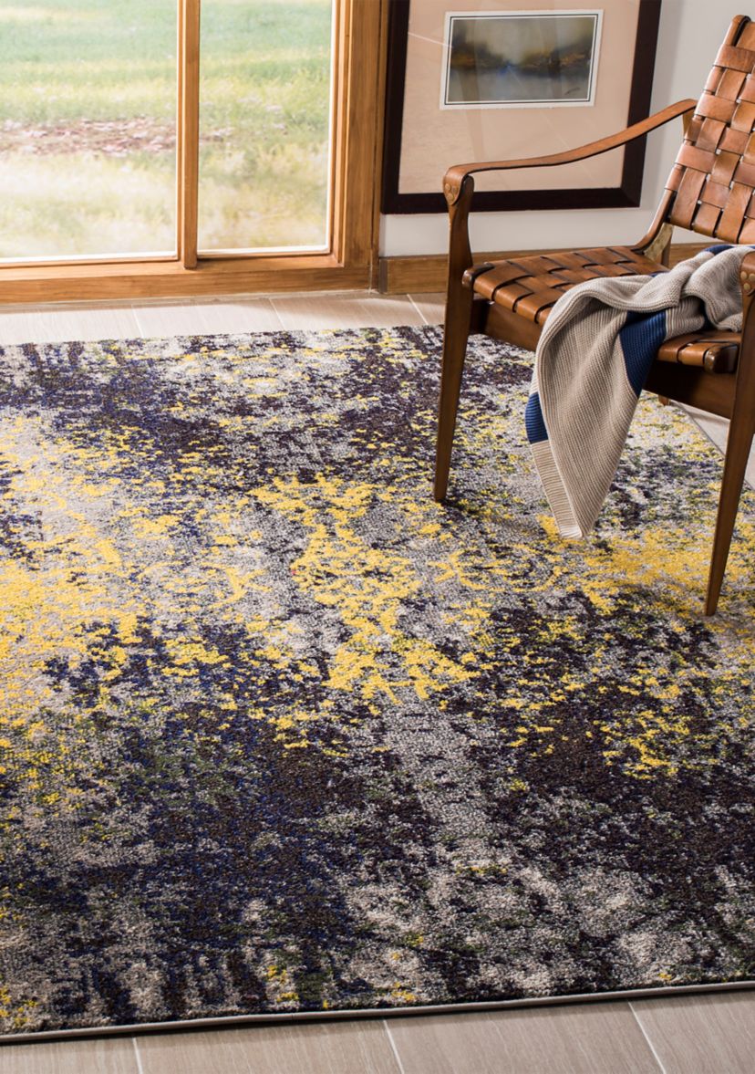 Monaco Mondern Abstract Multicolored Distressed Area Rug Collection