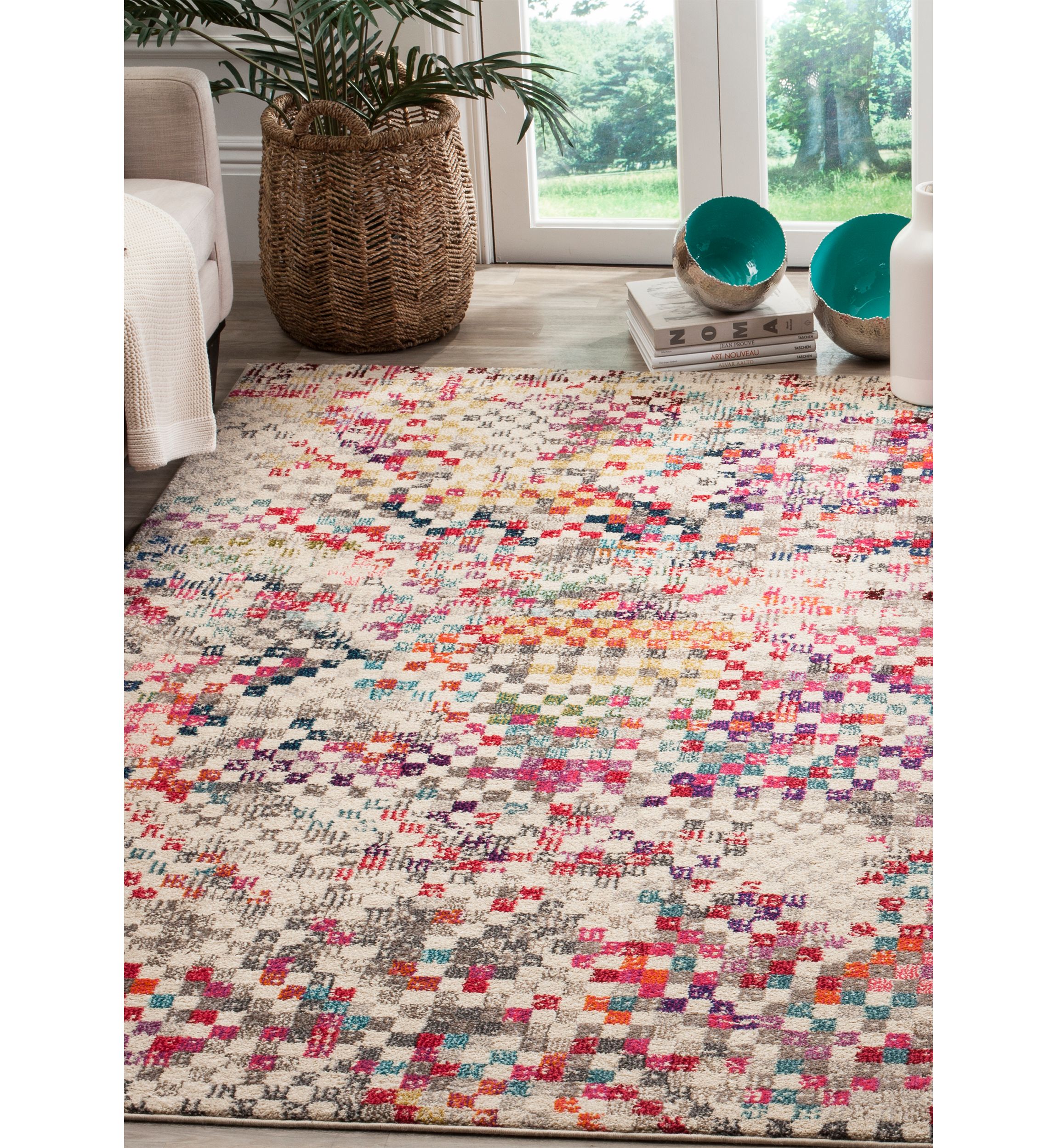 Monaco Abstract Pixels Area Rug Collection