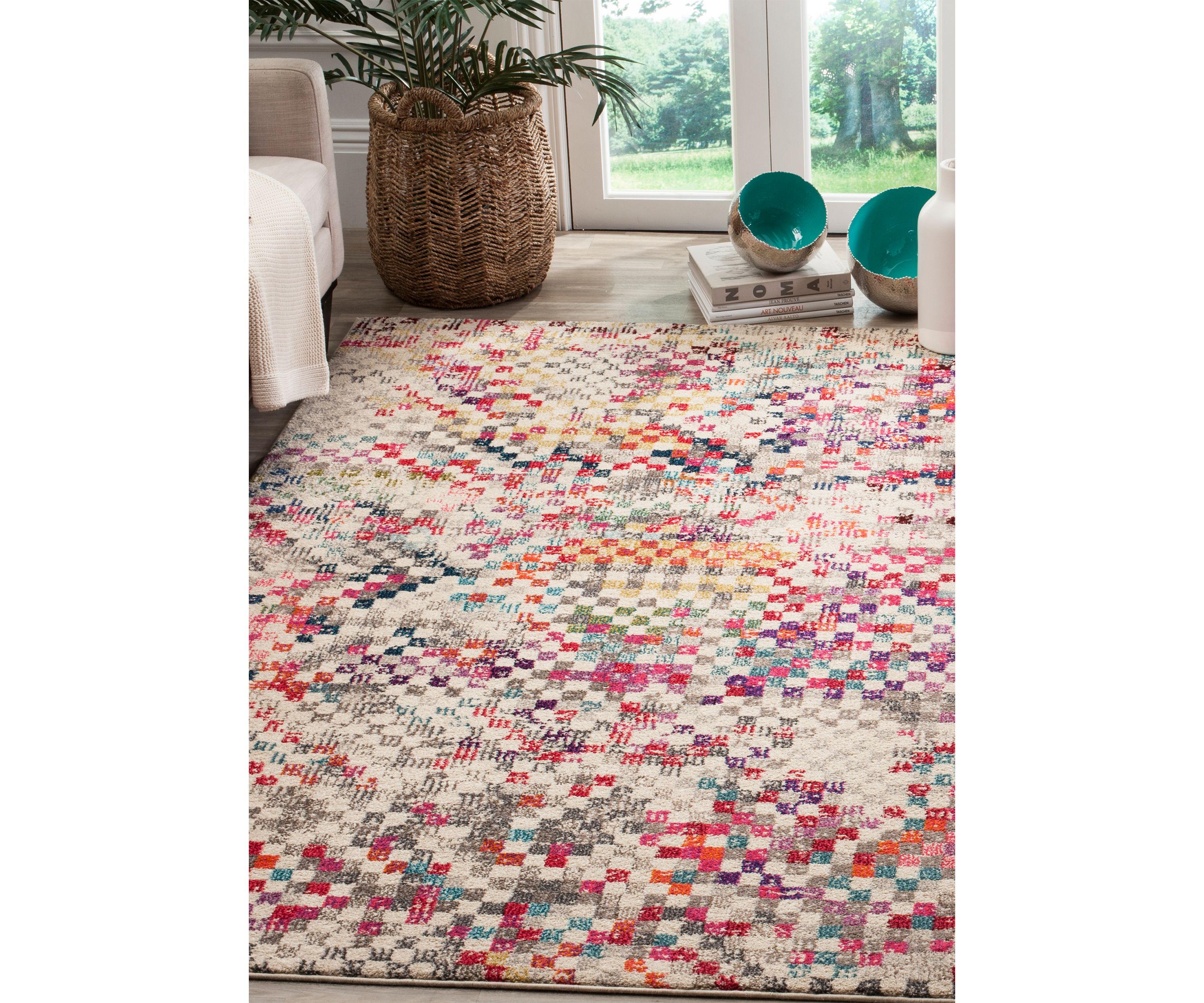 Monaco Abstract Pixels Area Rug Collection