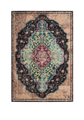 Monaco Floral Branch Loomed Boho Area Rug Collection